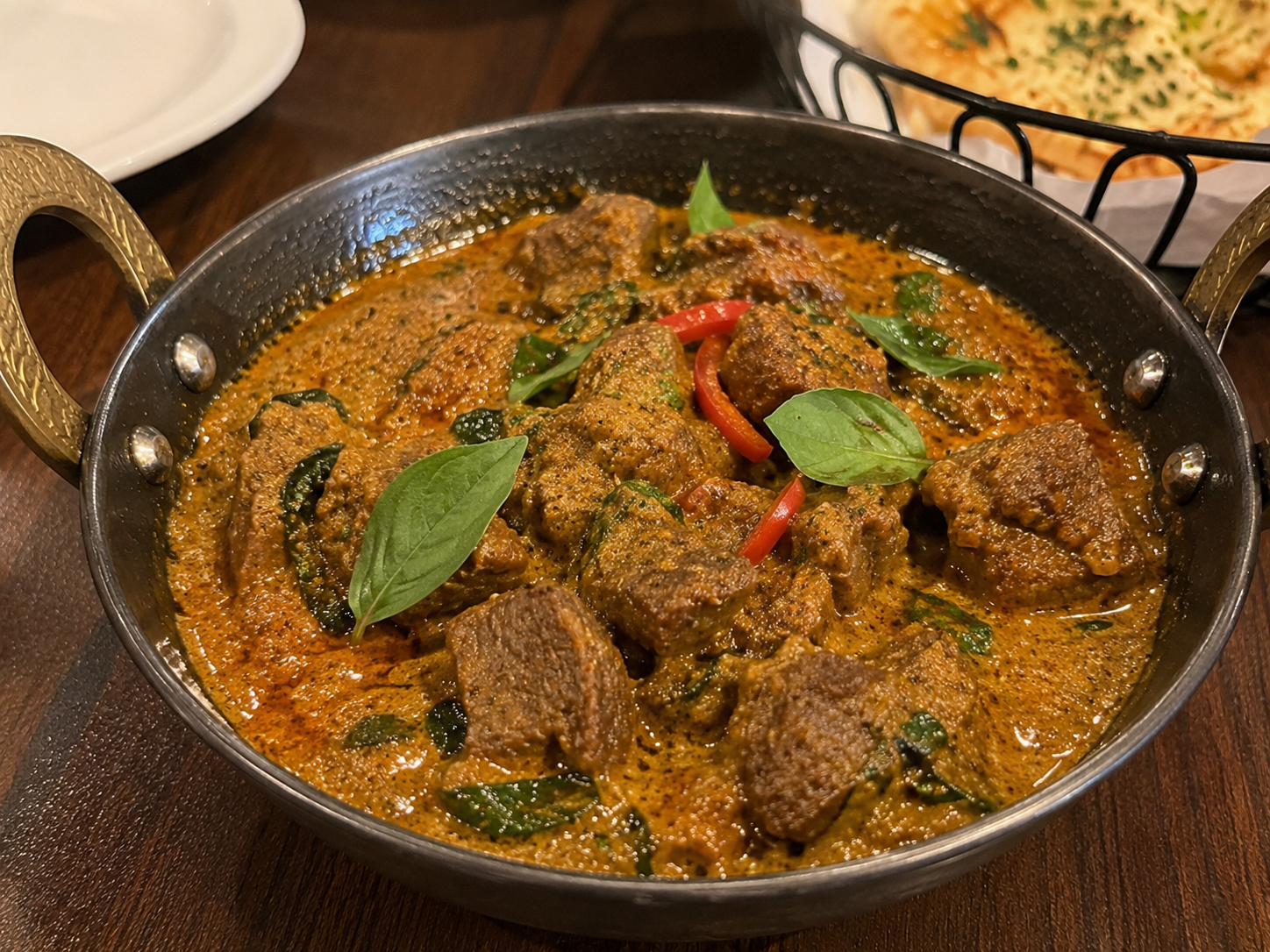 Lamb Coconut Basil Curry.