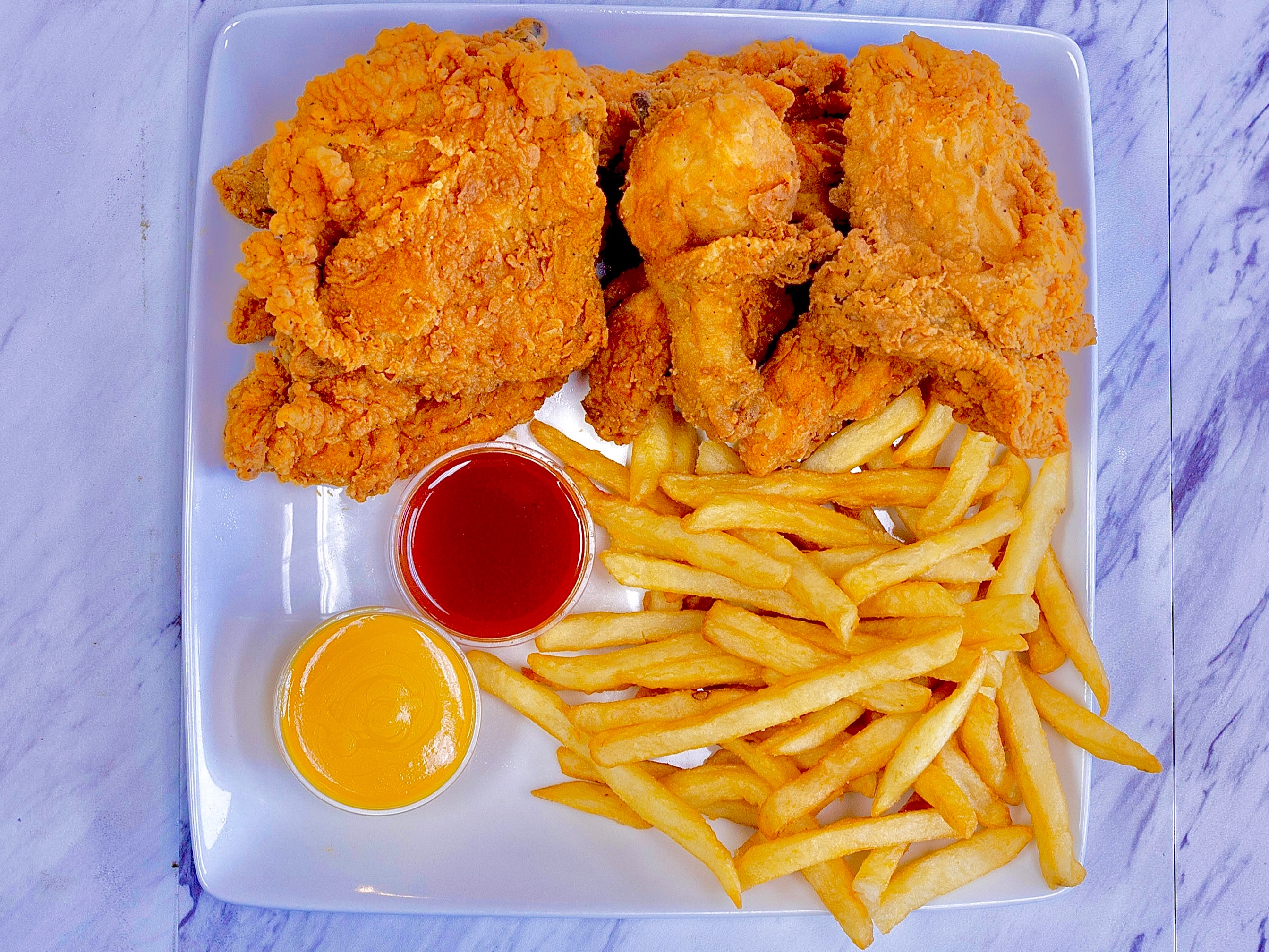 9 Dark Meat & 2 Sides.