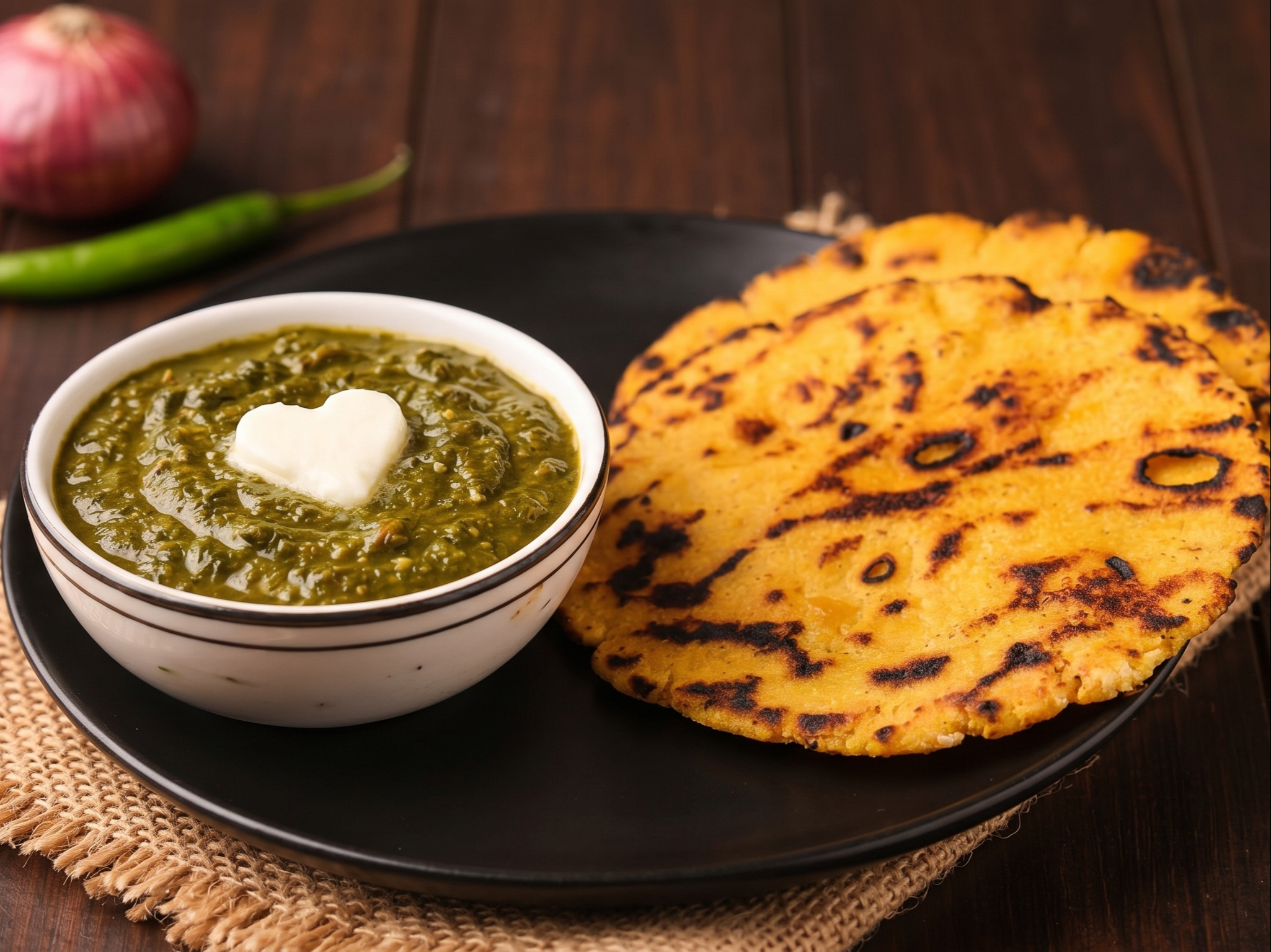 Makki Di Roti & Saag.