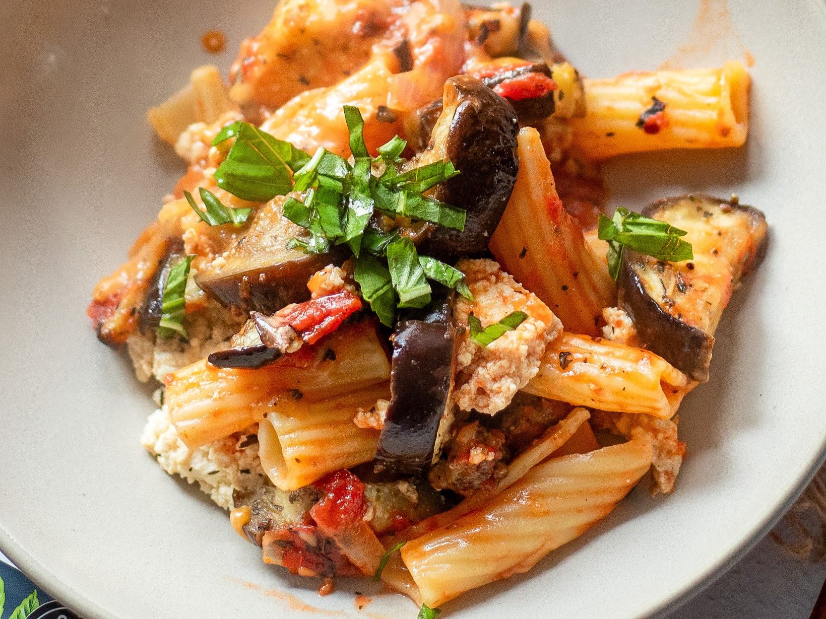 Eggplant Pasta.