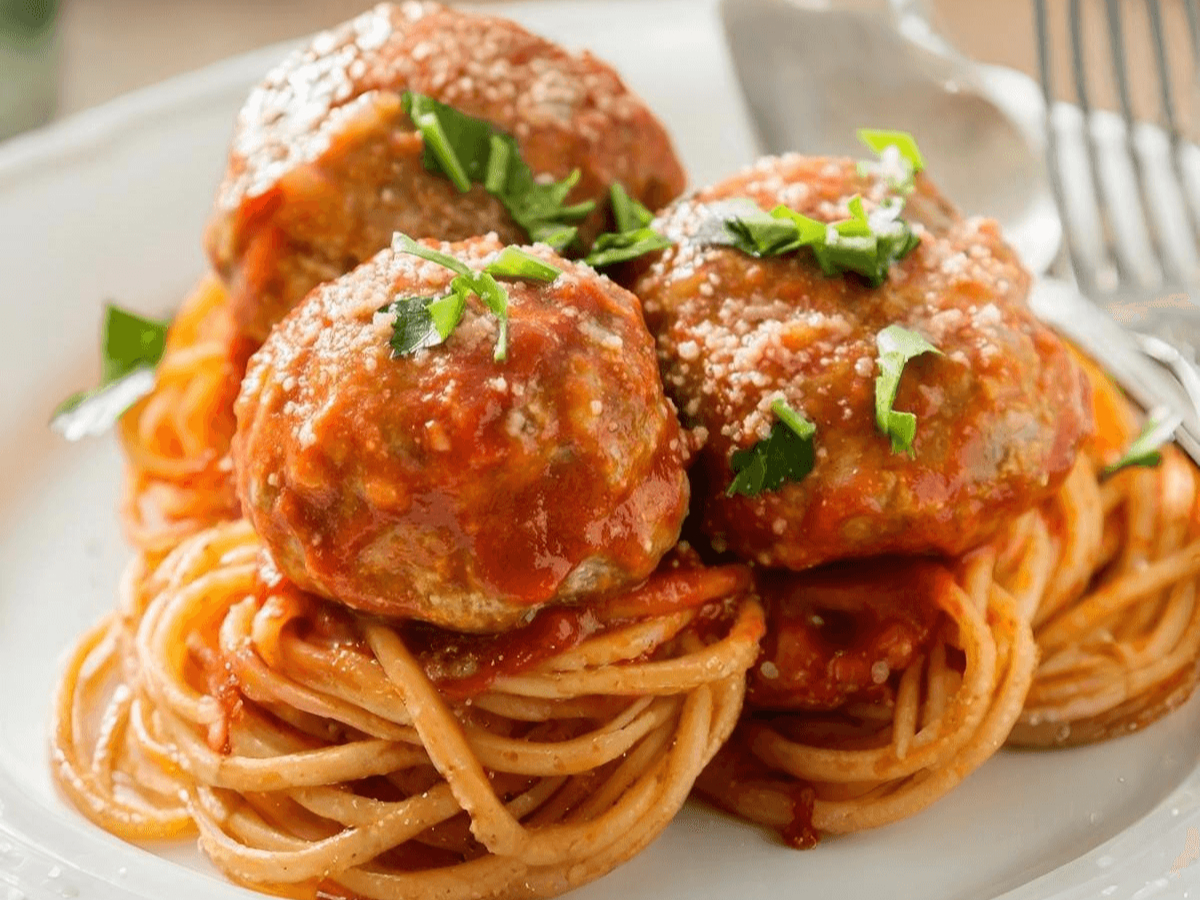 Kids Spaghetti Meatballs.