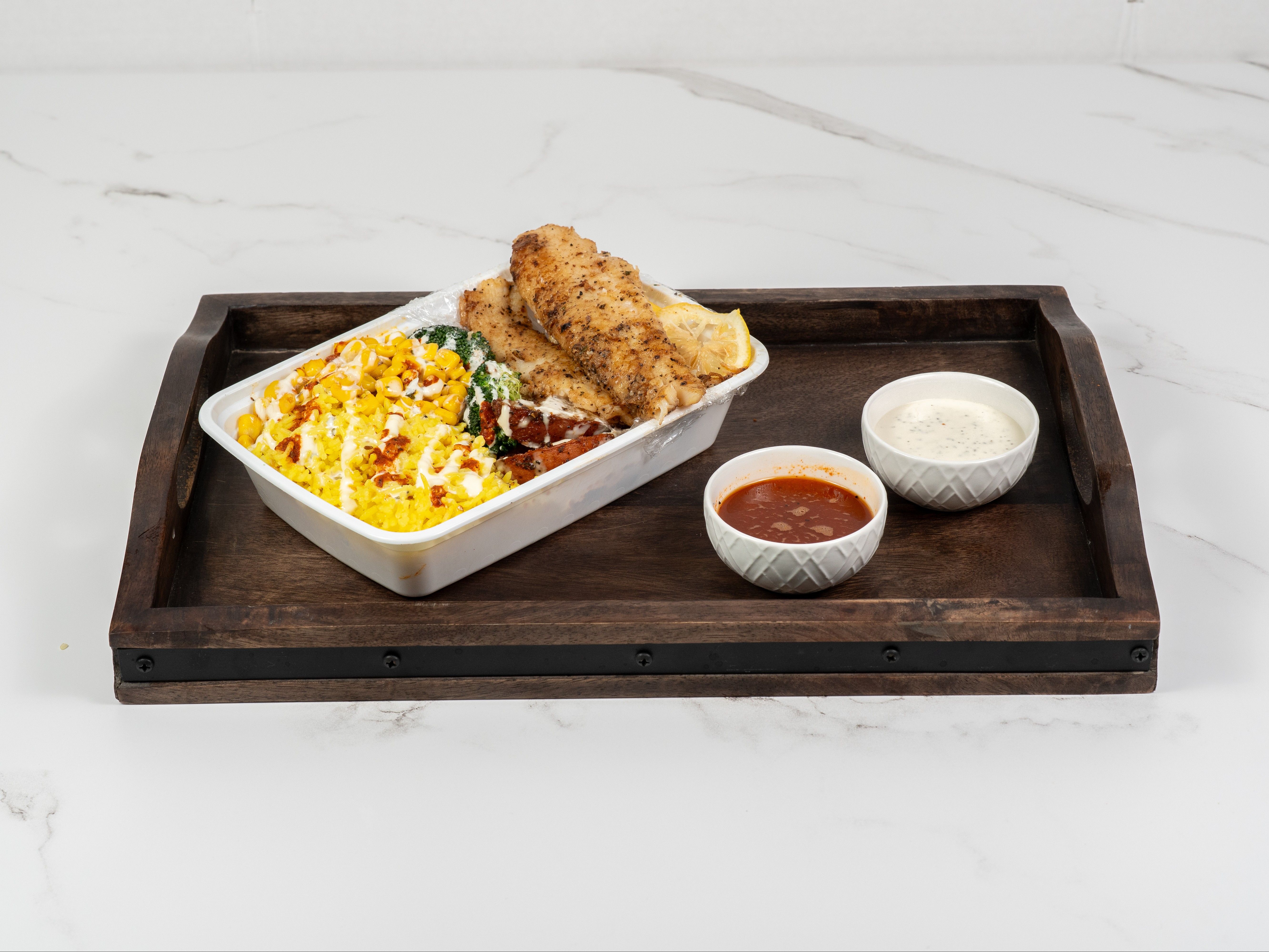 Fish Rice Bowl.