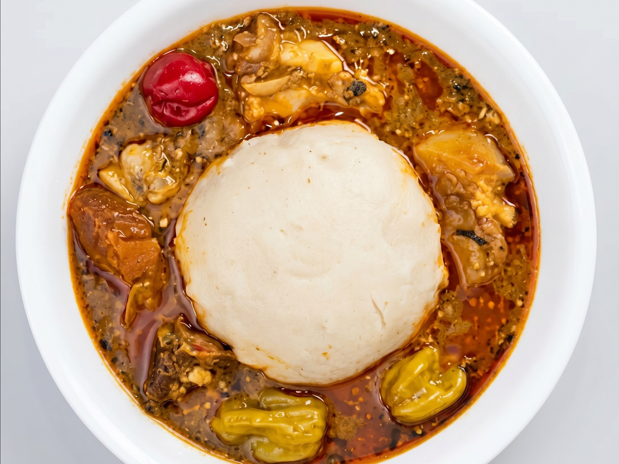 Okra Soup& Swallow Small.