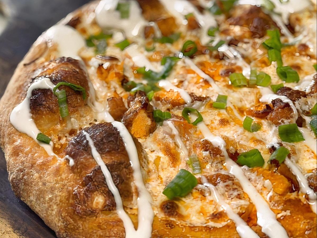 Ultimate Buffalo Chicken Pizza.