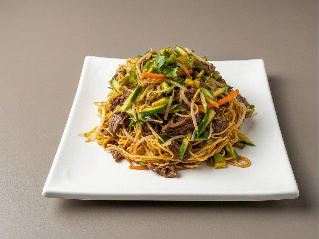Cold Noodles with Beef.