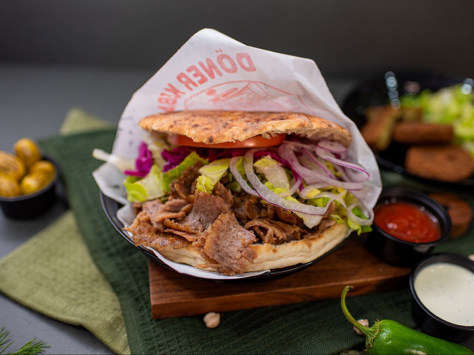 Lamb Shish Doner Kebab.