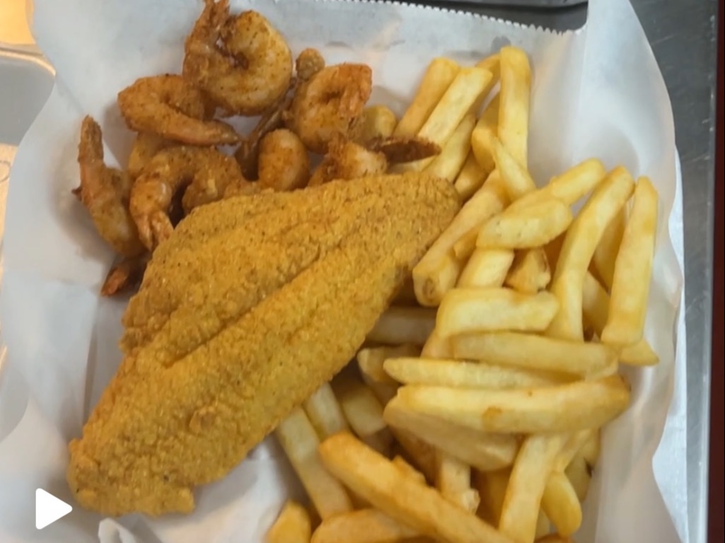1 Catfish 10 Shrimp.