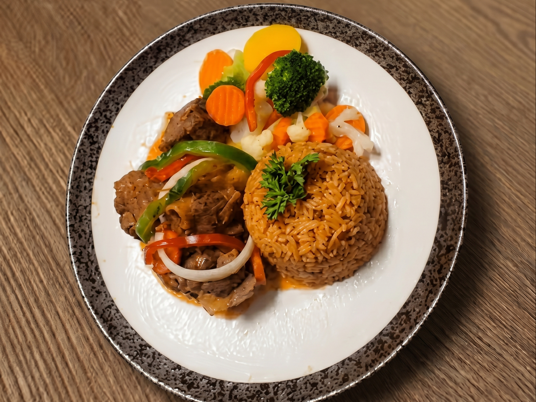 Lg.Stew Chicken (2 Sides).