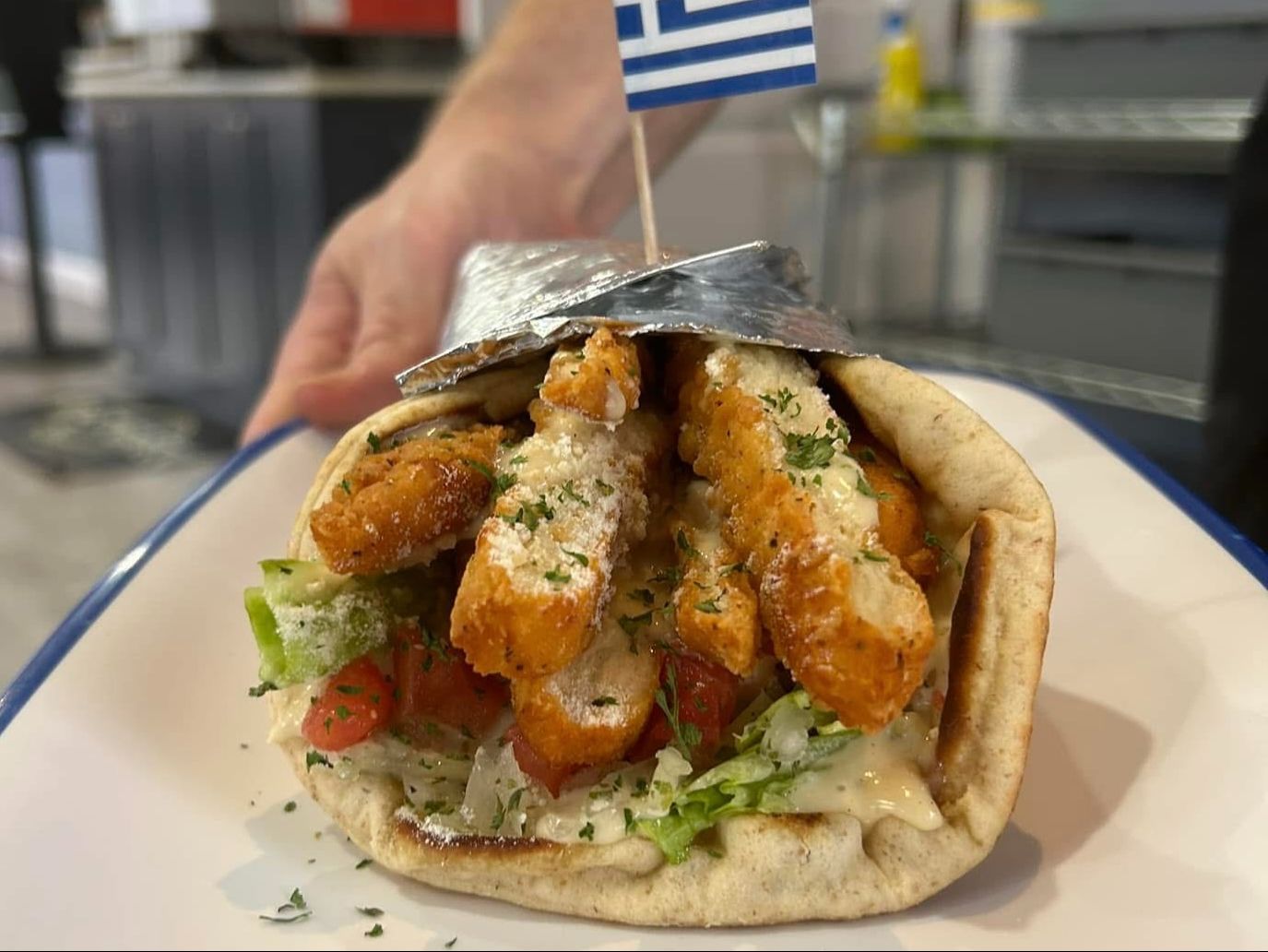 Caesar Chicken Pita