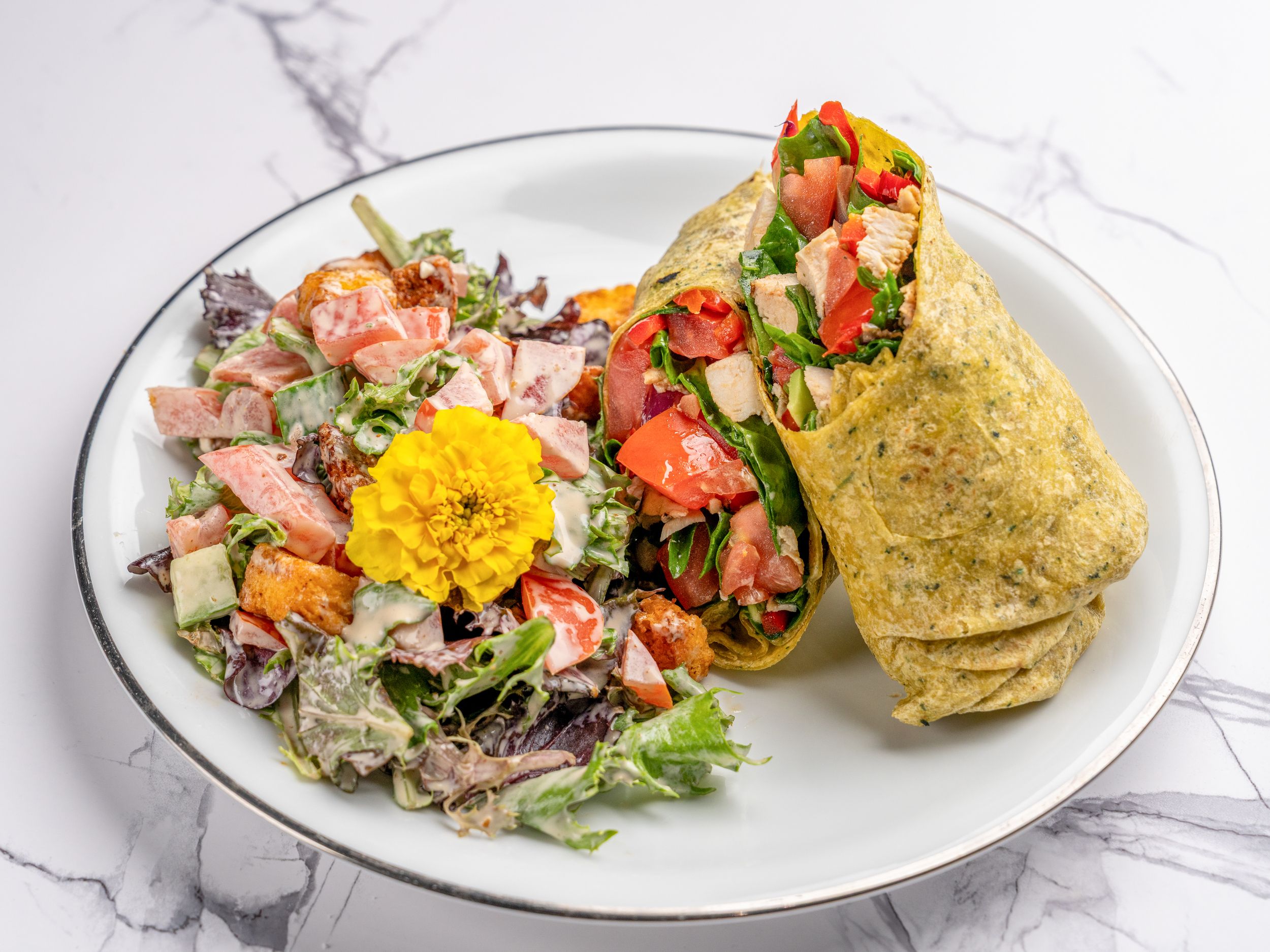 Healthy Chicken Wrap.