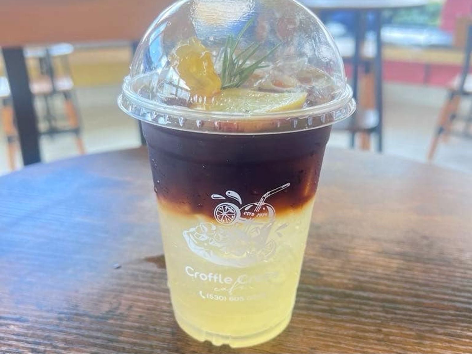 Honey Lemon Black Coffee 16oz (Honey, Lemon Juice, and Coffee).
