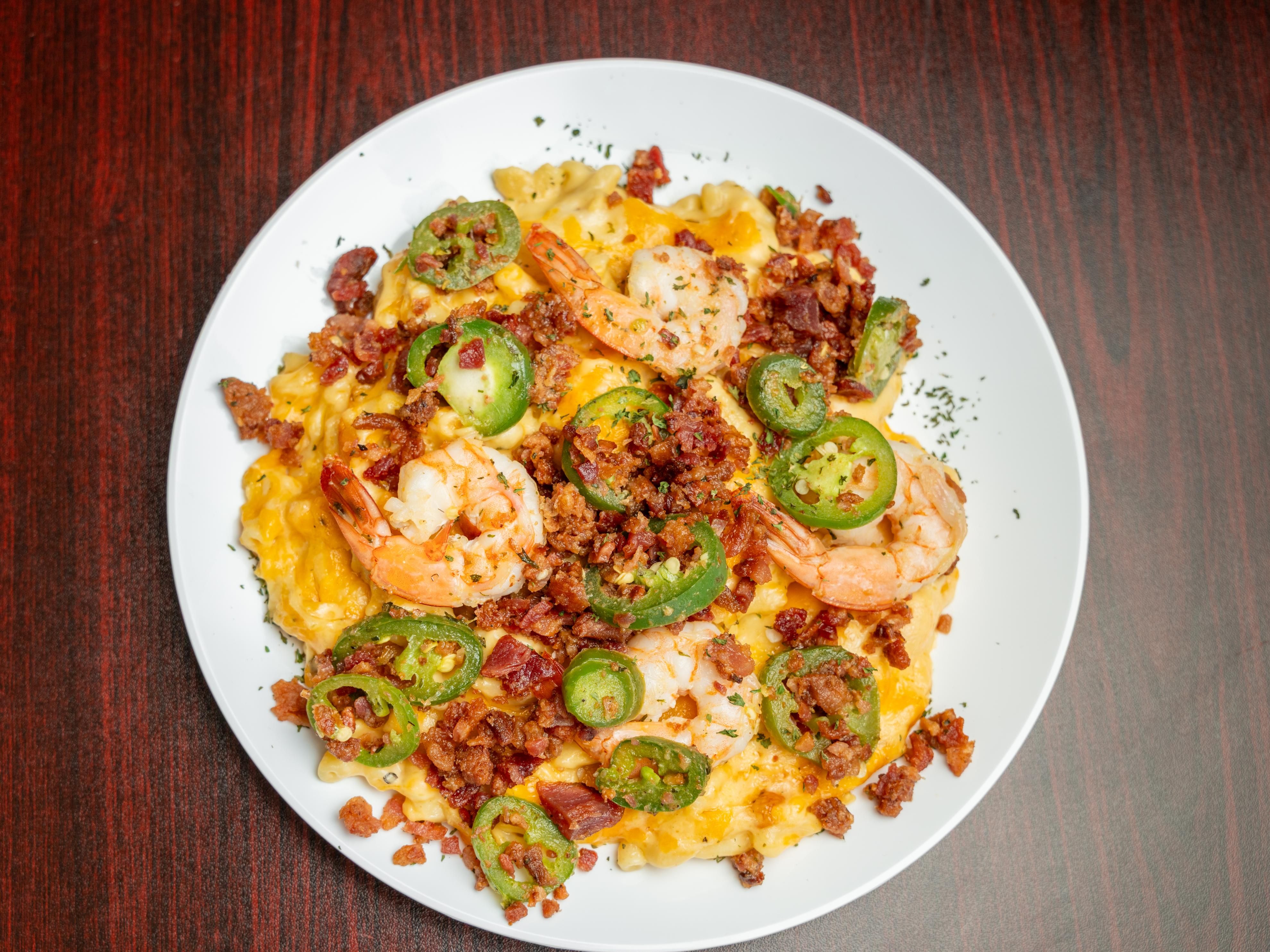 Firecracker Shrimp Mac & Cheese.