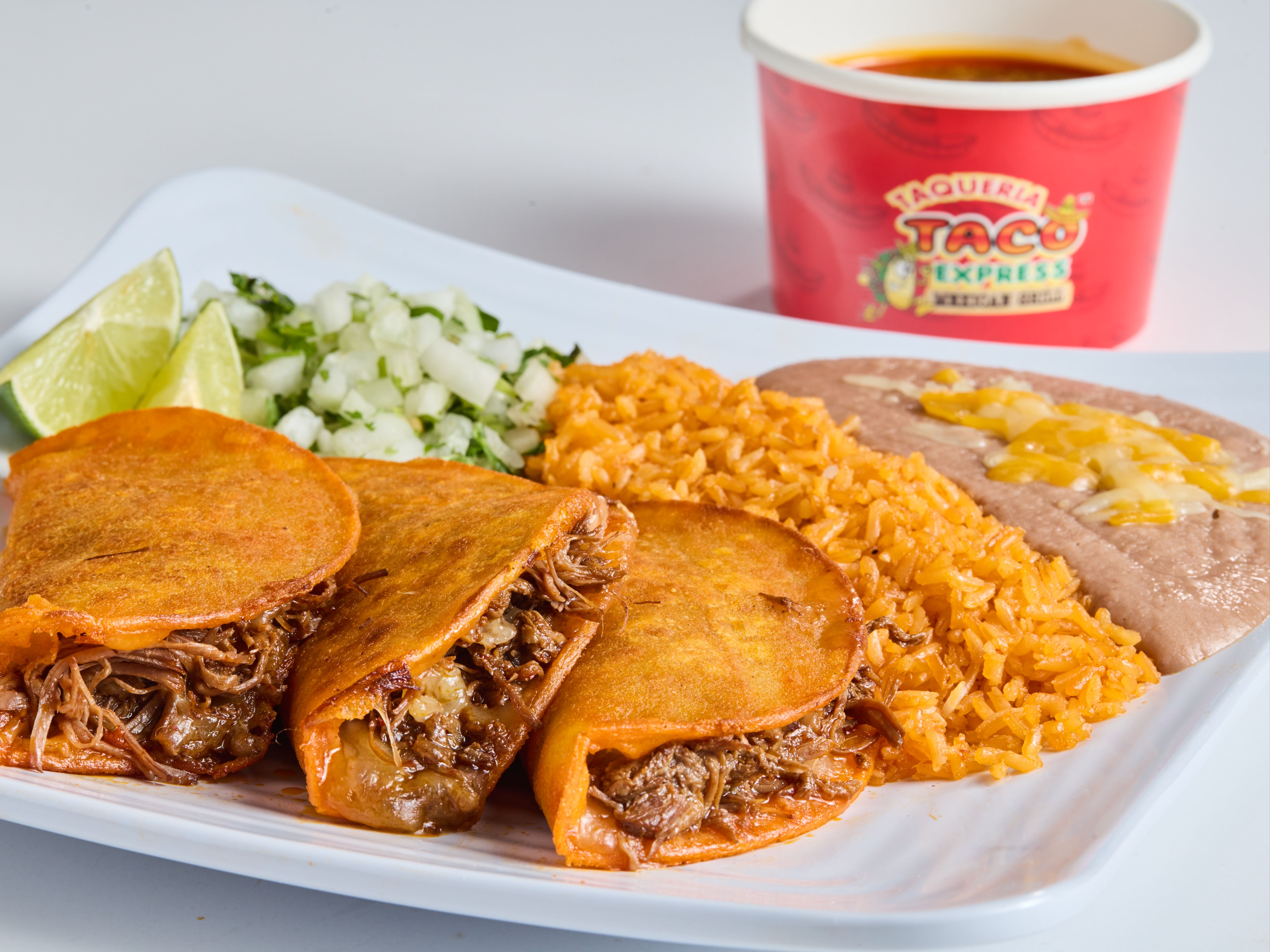 (13) Queso Birria Taco Plate