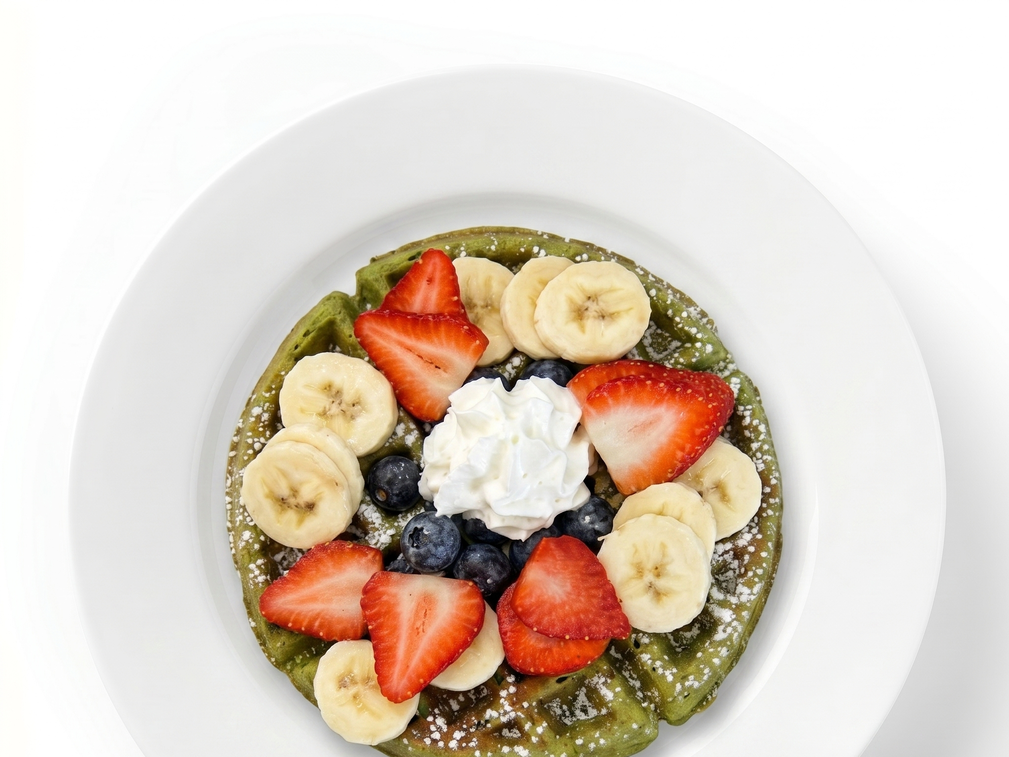 Plain Matcha Waffle.