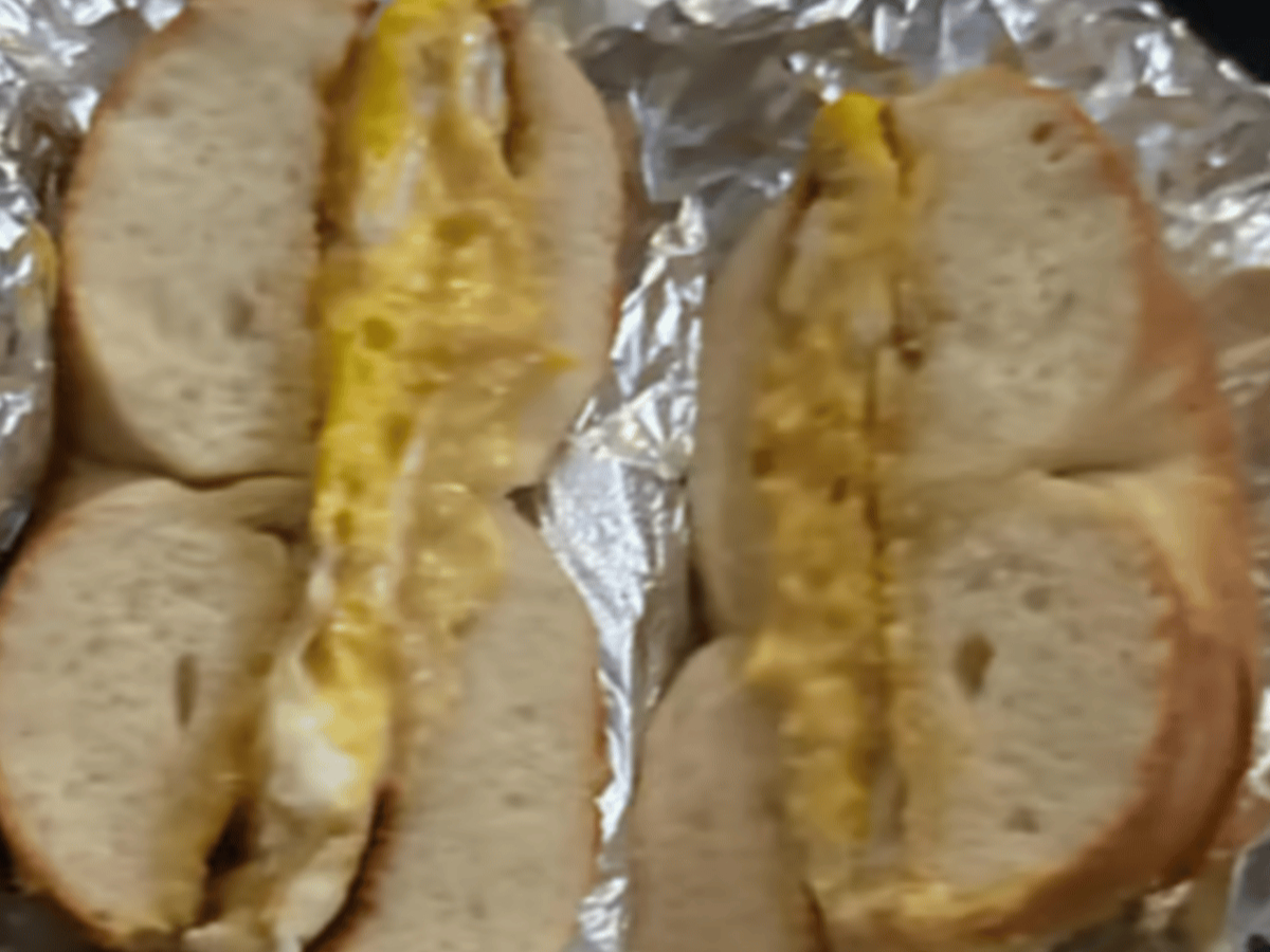 Bagel with Scallion & Herb Cream Cheese.