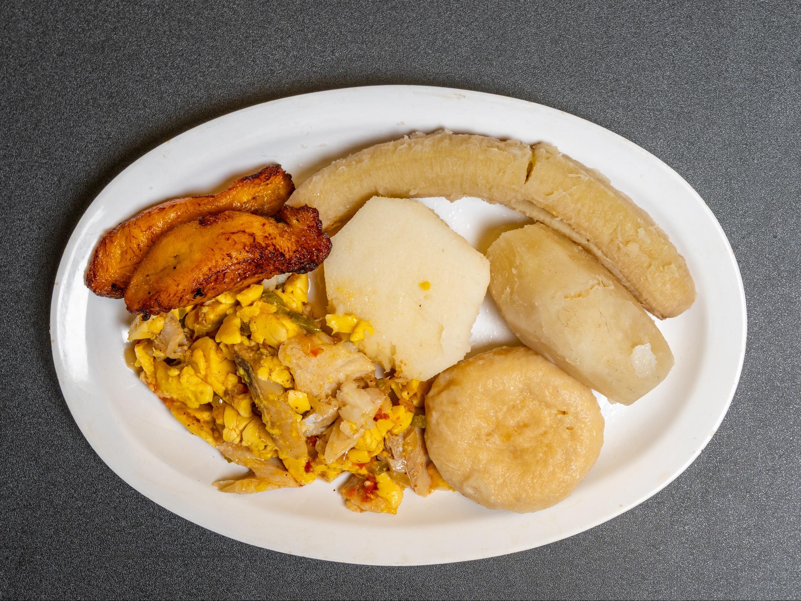 Whole Pan Ackee & Saltfish.