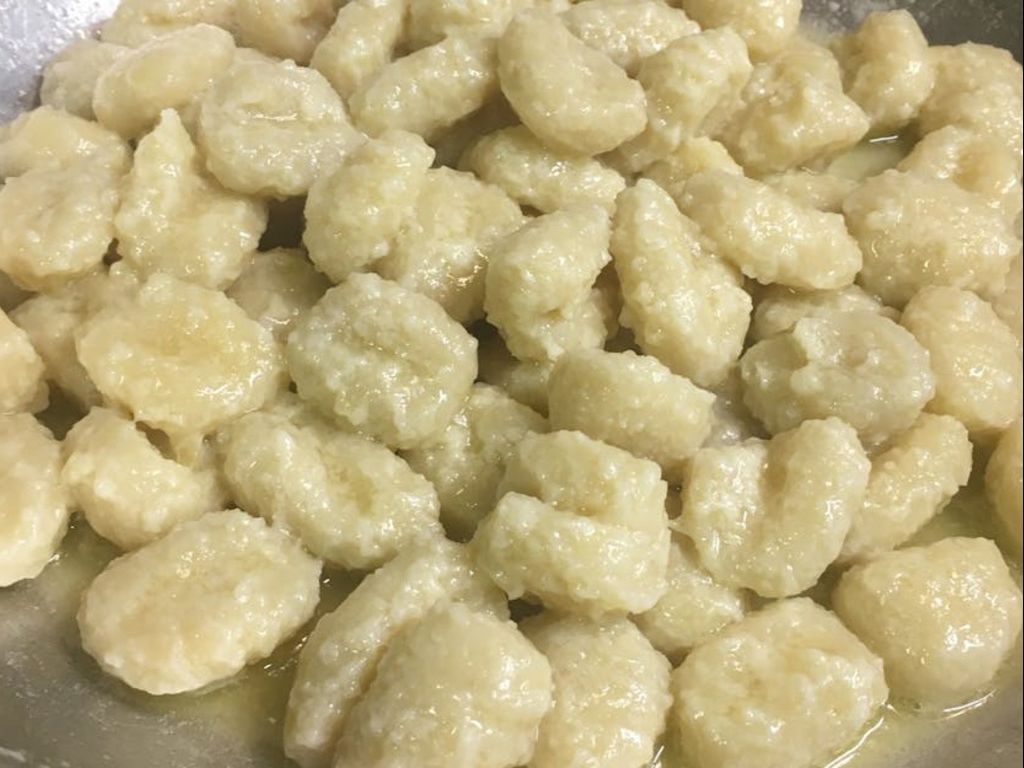 Potato Gnocchi in Butter Parm Sauce.