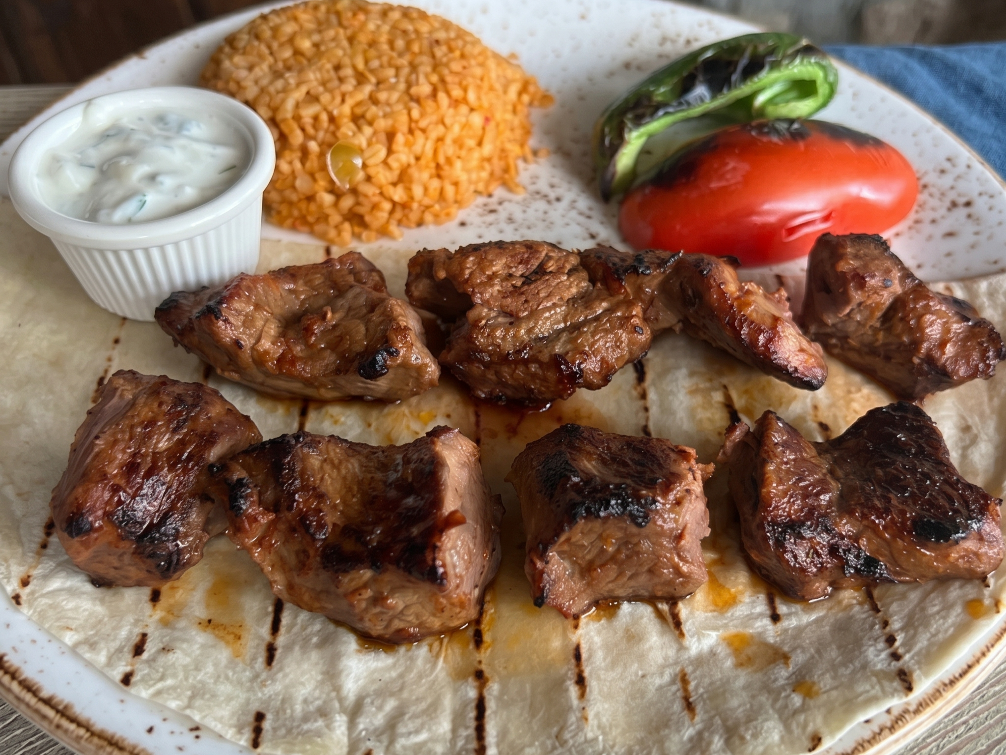 Lamb Shish Kebab.