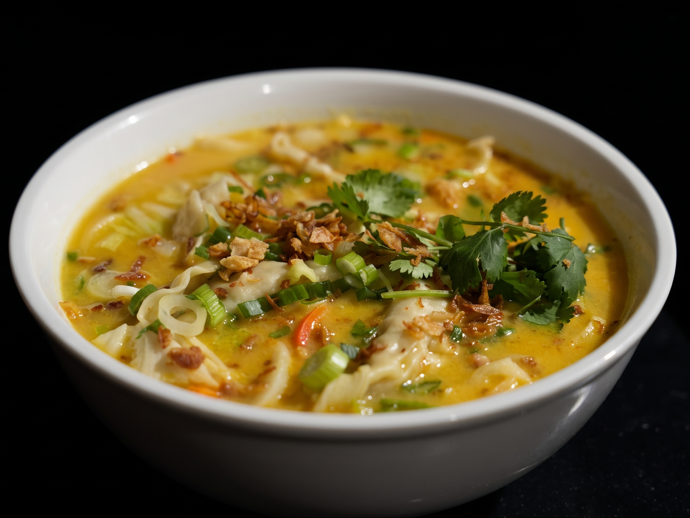 Yellow Curry Soup With Mixed Vegetables (Without Pho Plate).