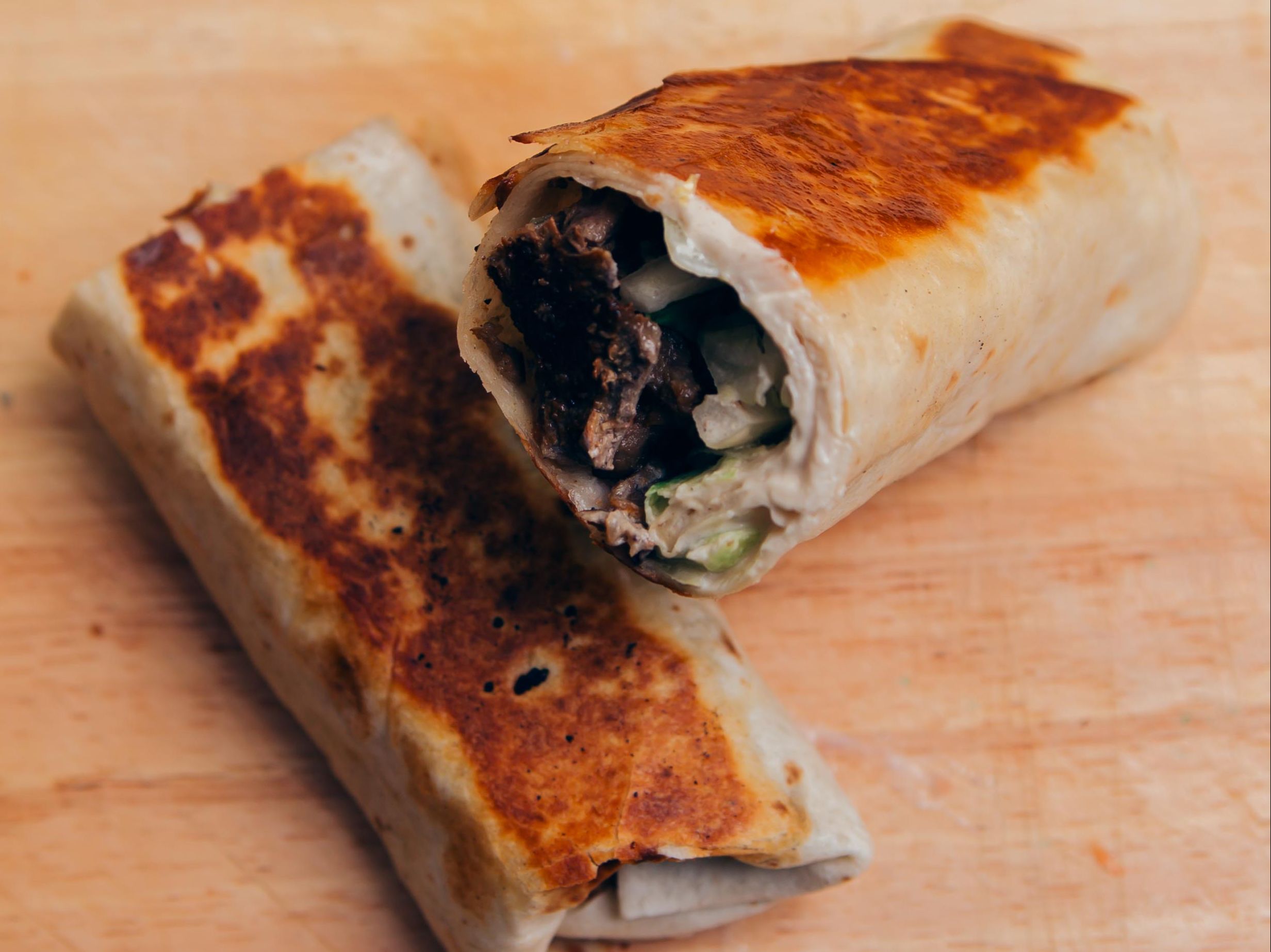 Steak Kabob Sandwich.