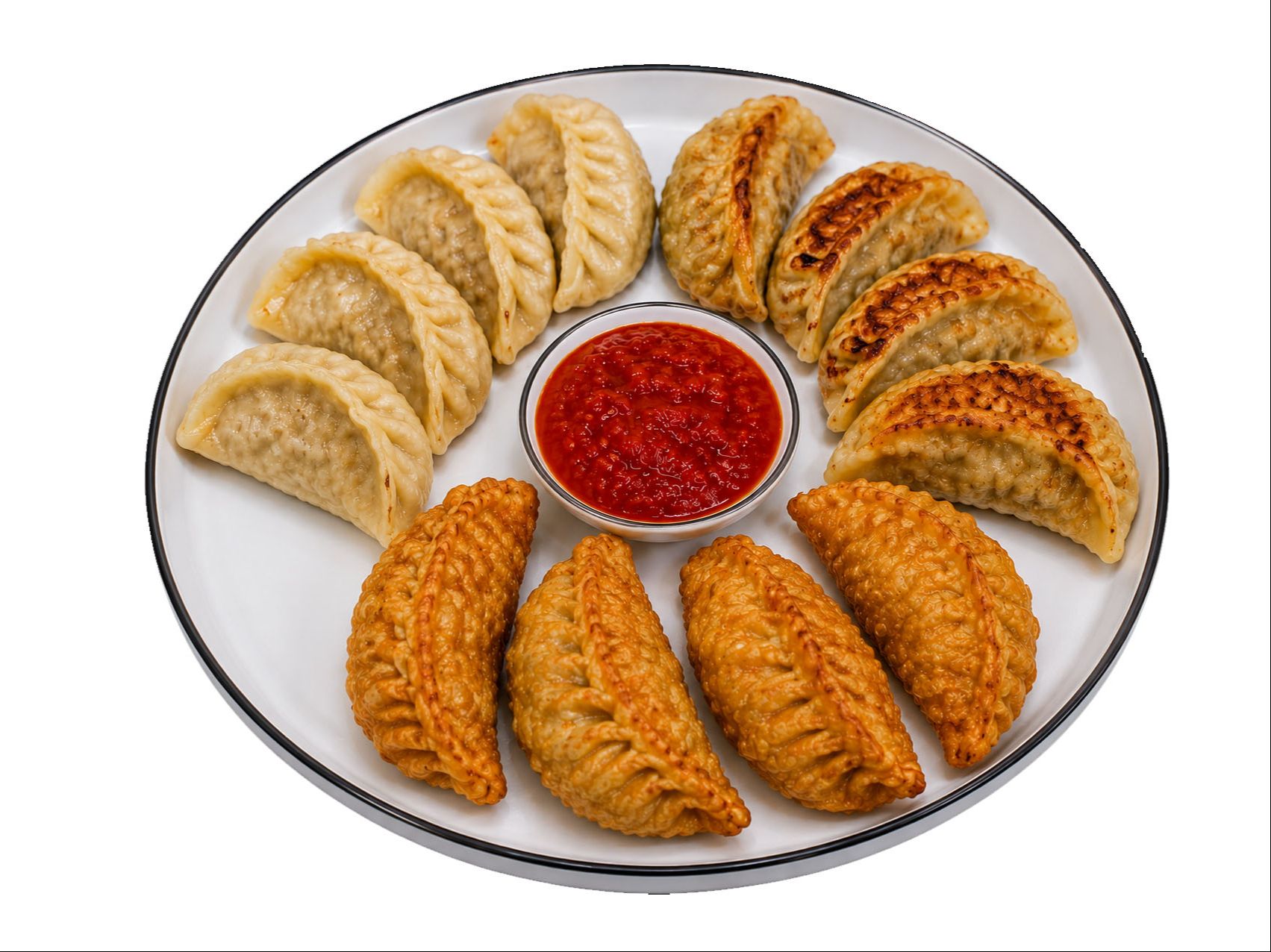 Everest Chicken Momo Platter (12 Pcs).