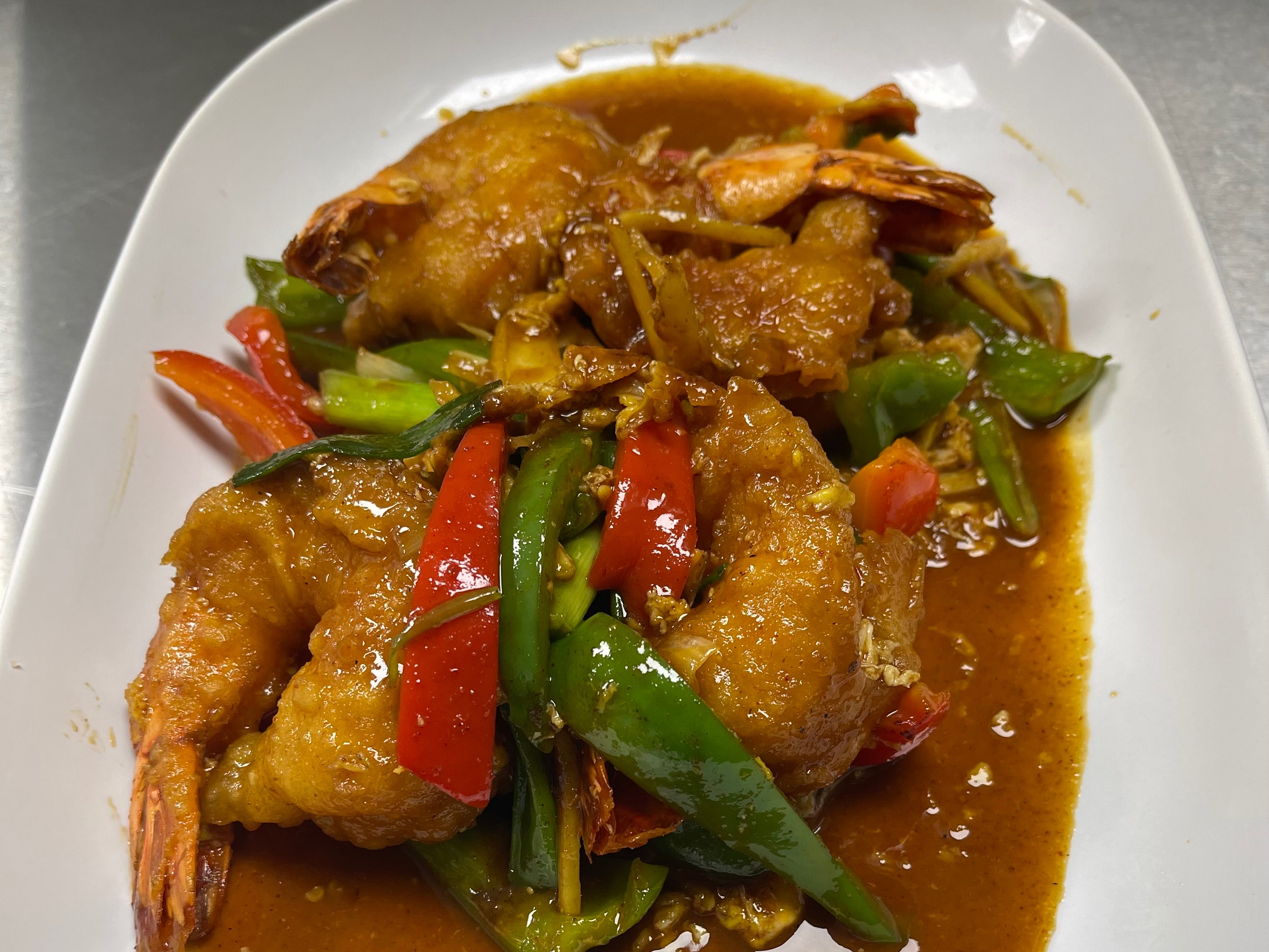 Jumbo Shrimp with Chili Paste.