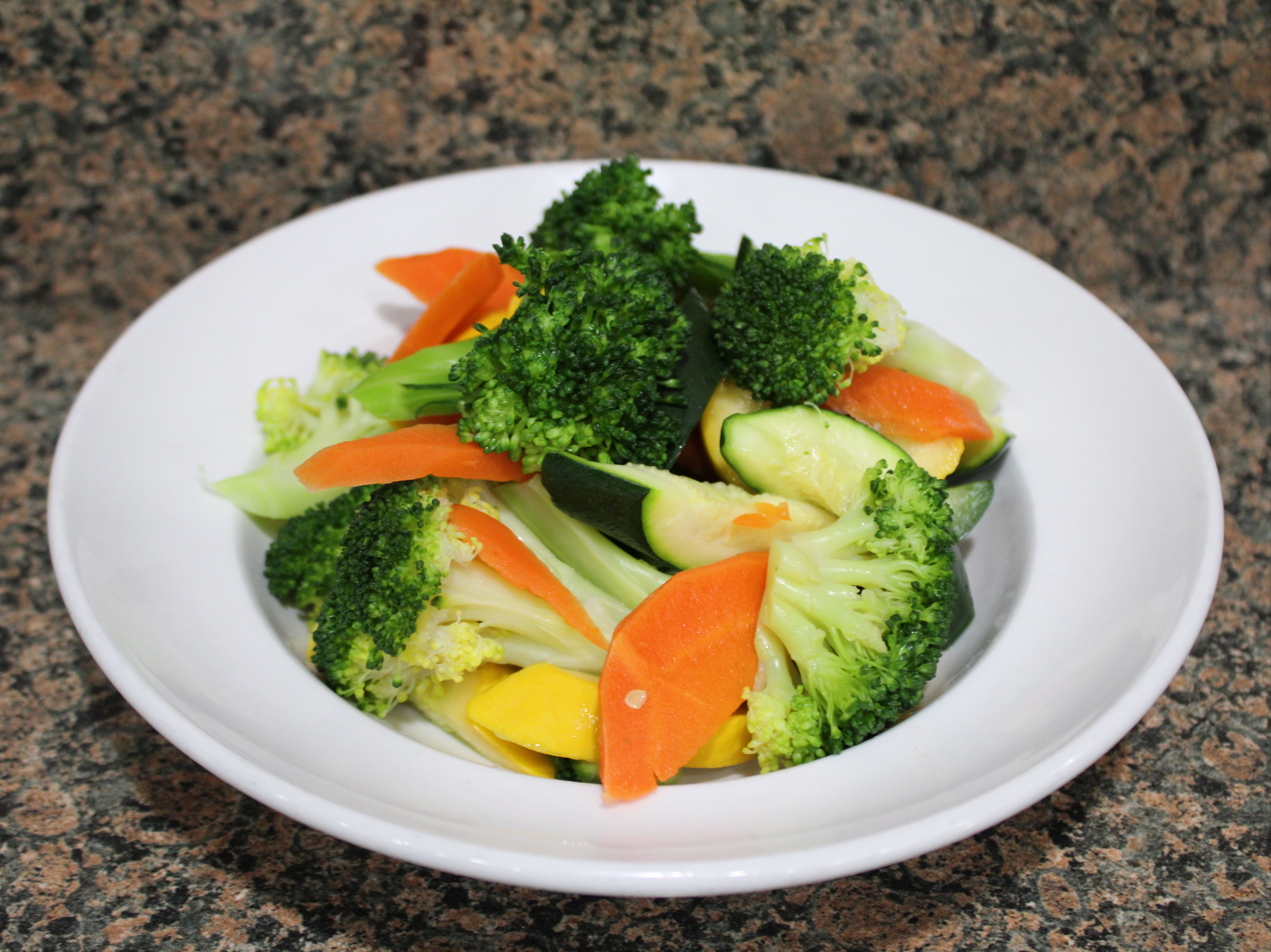 Steamed Mixed Vegetables.