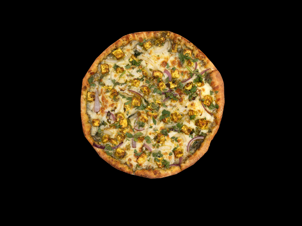 Saag Chicken Pizza.