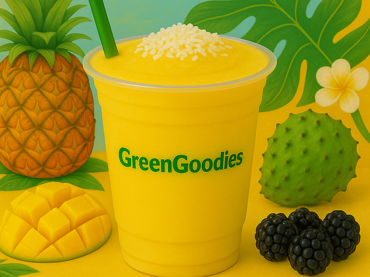 Image-Golden Tropical Smoothie / Batido Oro Tropical 16 Oz