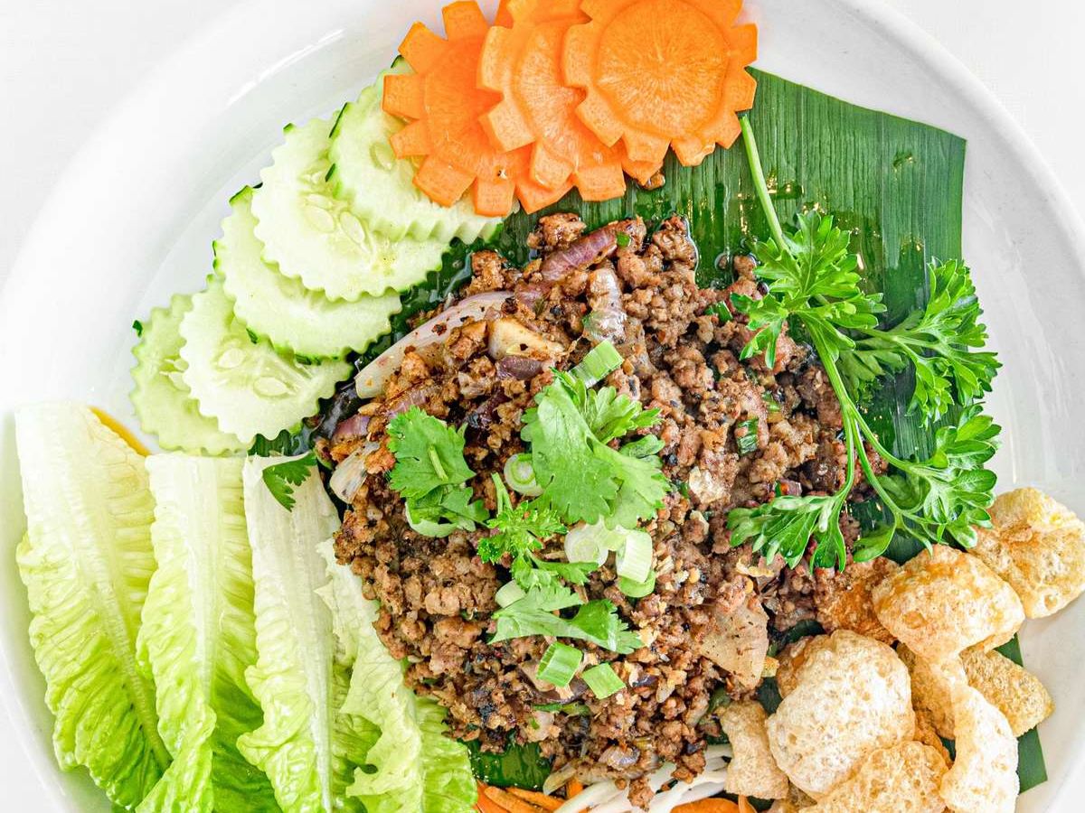 Larb Salad Ground Chicken.