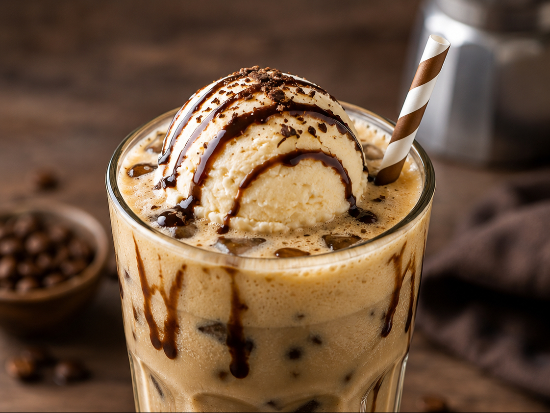 COLD COFFEE WITH ICECREAM.