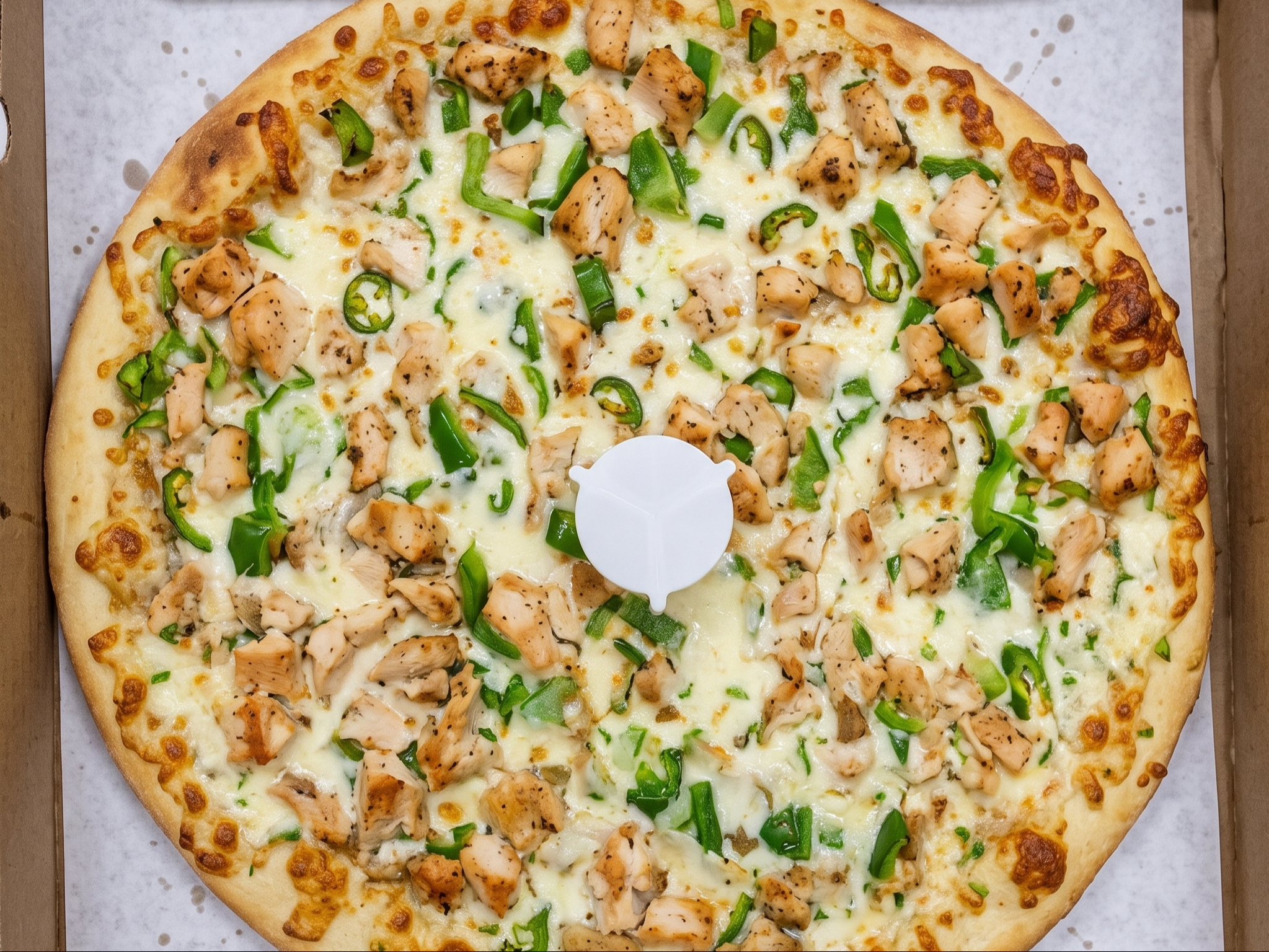 Lg Chicken Pizza.