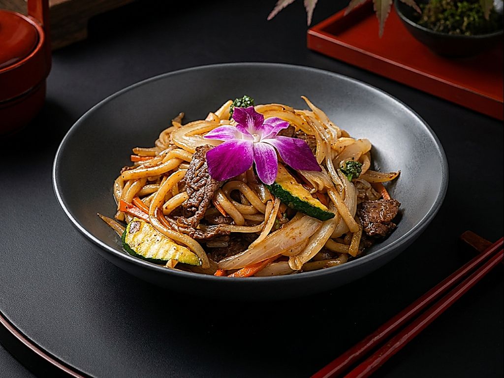 Beef Udon (Stir-Fried).