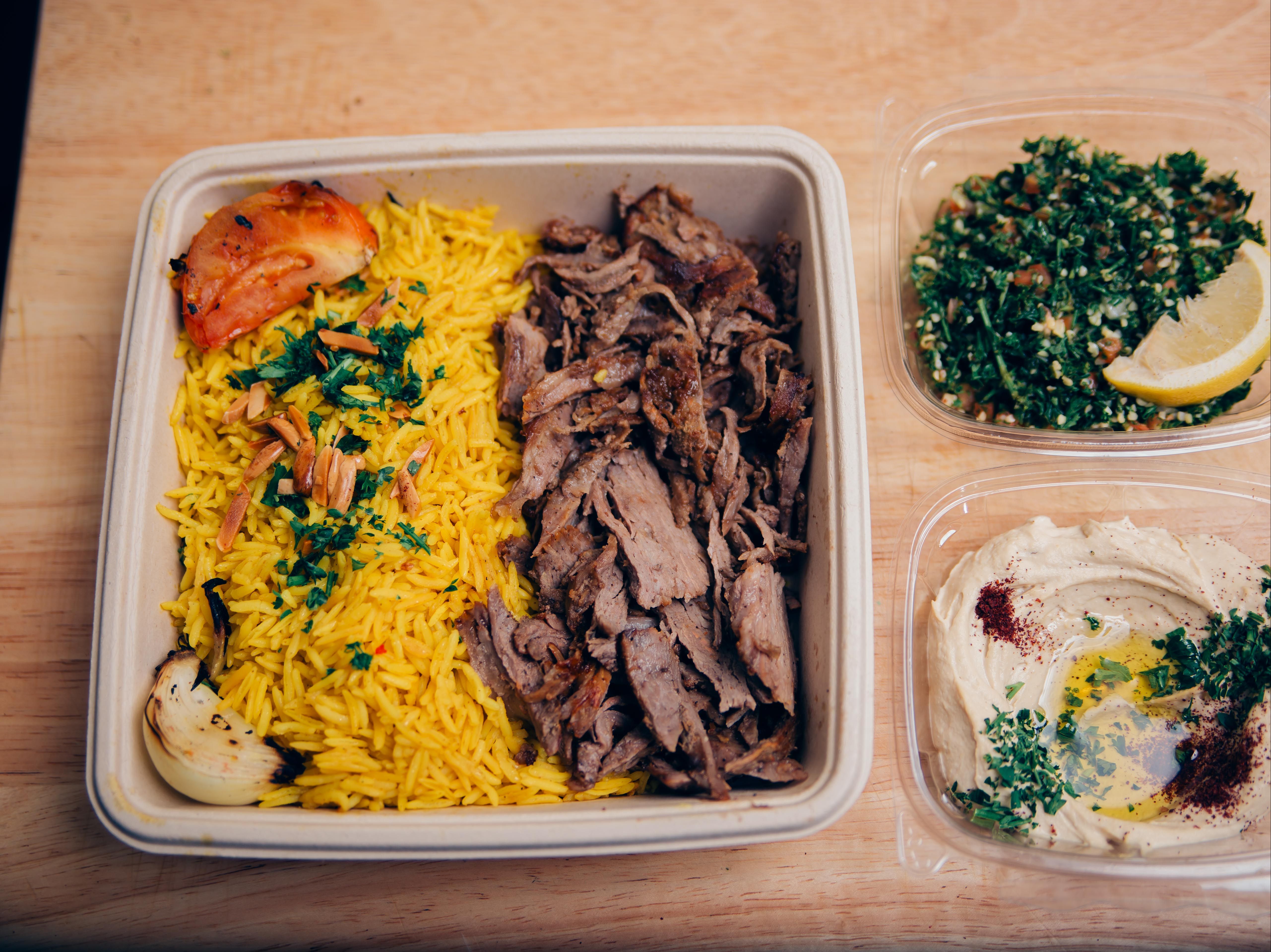 Steak Shawarma Entree.