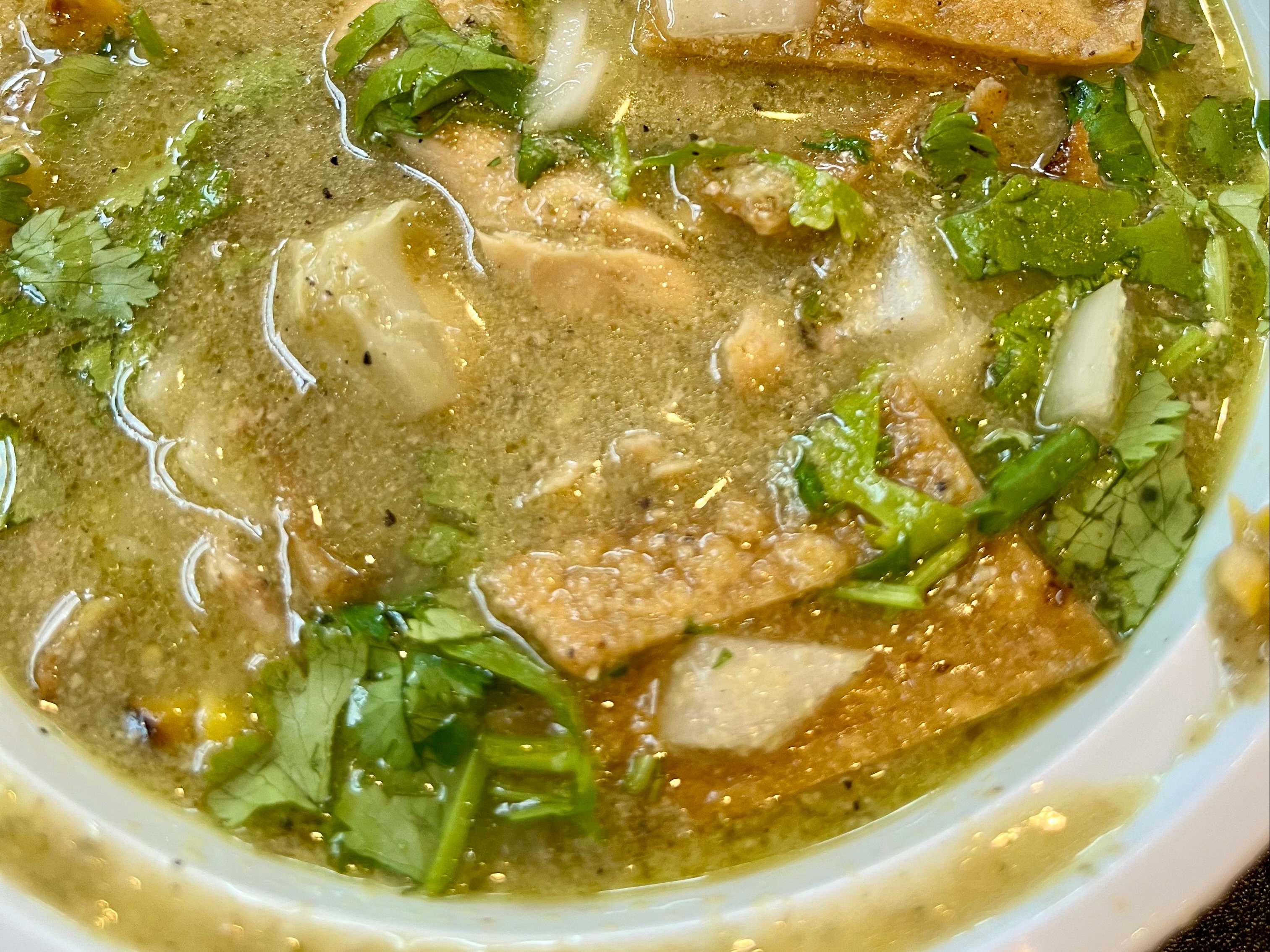 Pozole Verde Mexican Chicken and corn soup