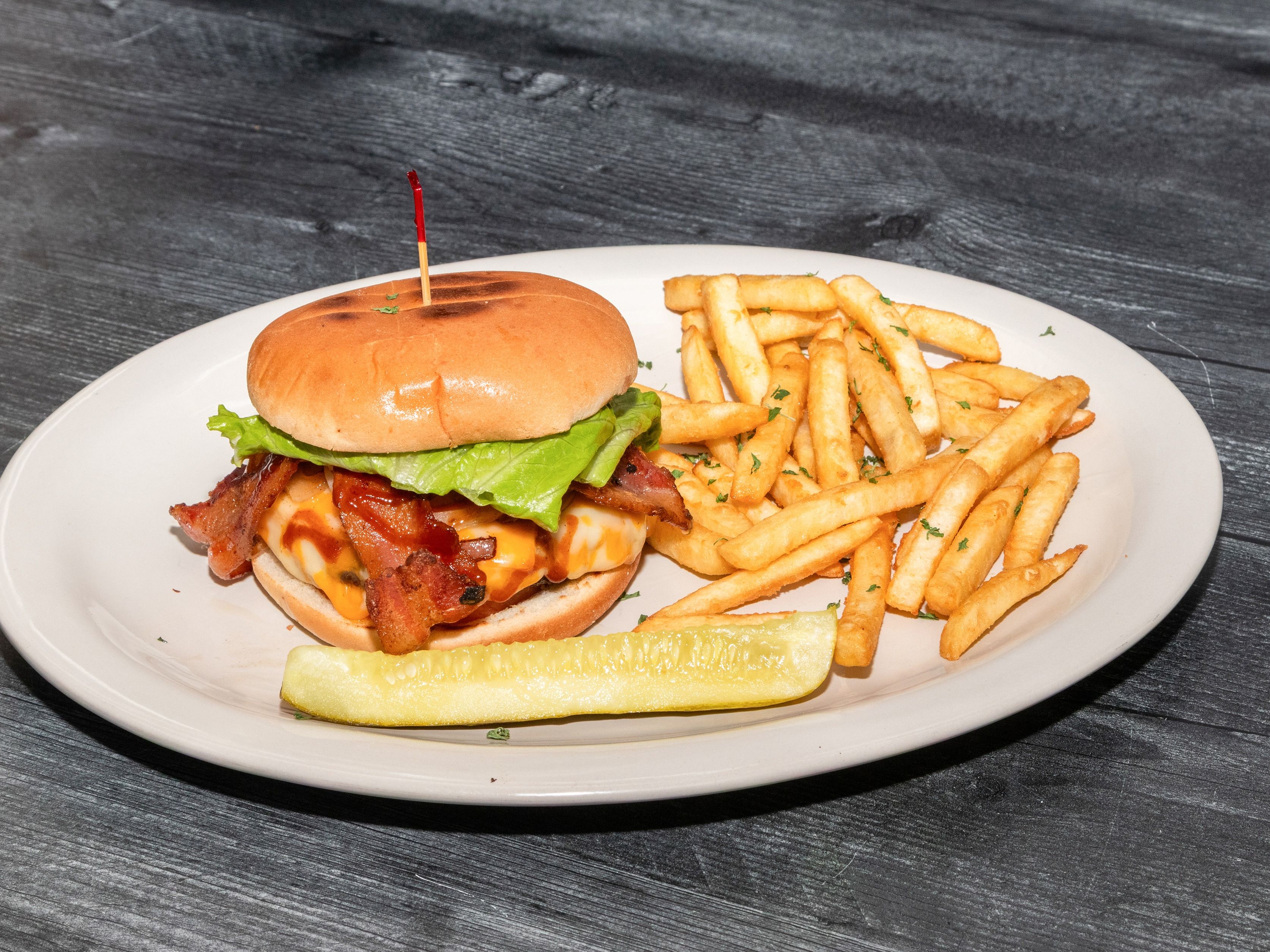 Colby Jack Cheese Burger.