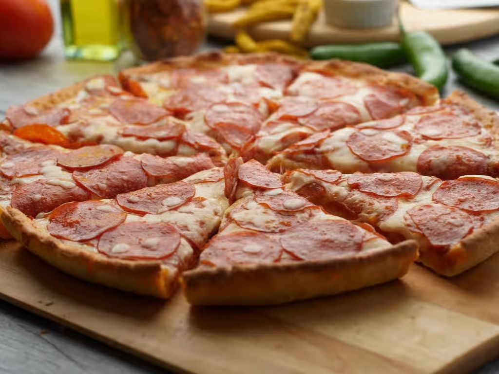 Plant Based Pepperoni Pizza.