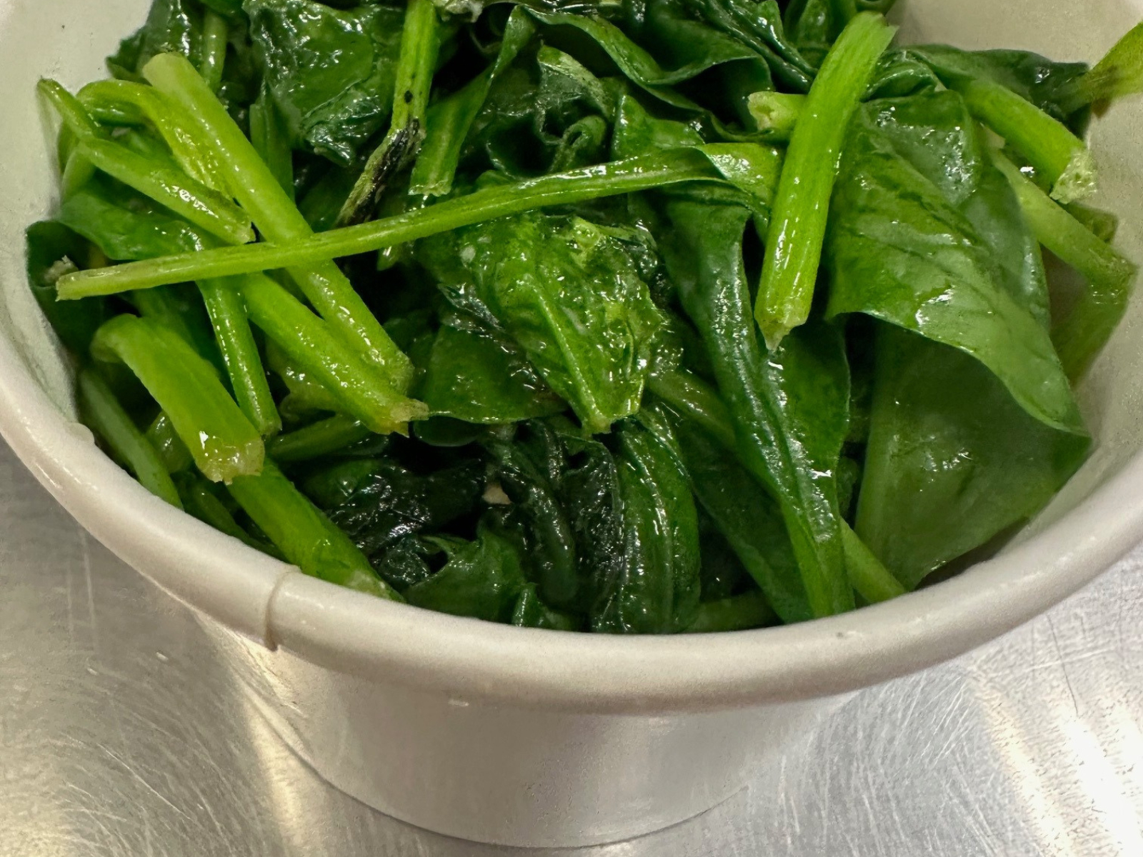 Sauteed Spinach.