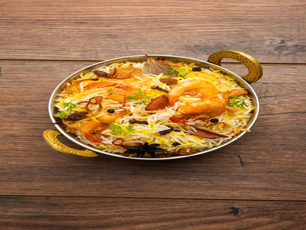 SHRIMP BIRYANI.