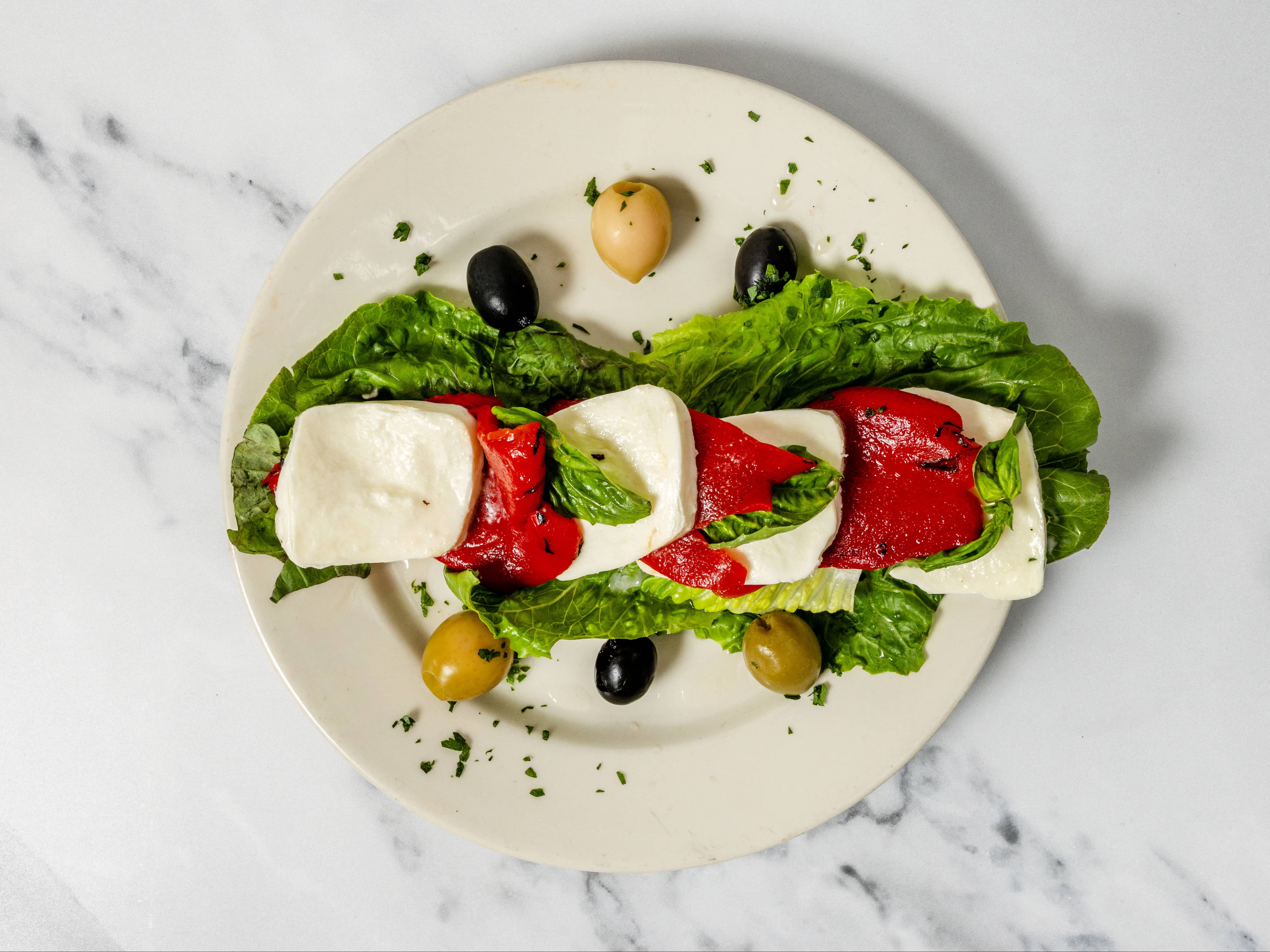 Mozzarella & Roasted Pimentos Salad.