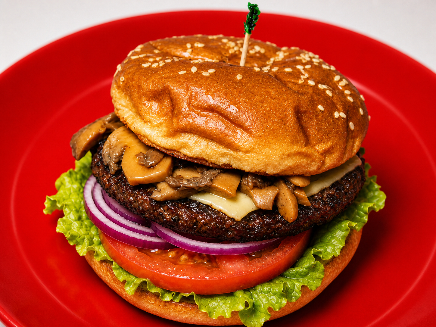 Swiss Mushroom Burger.