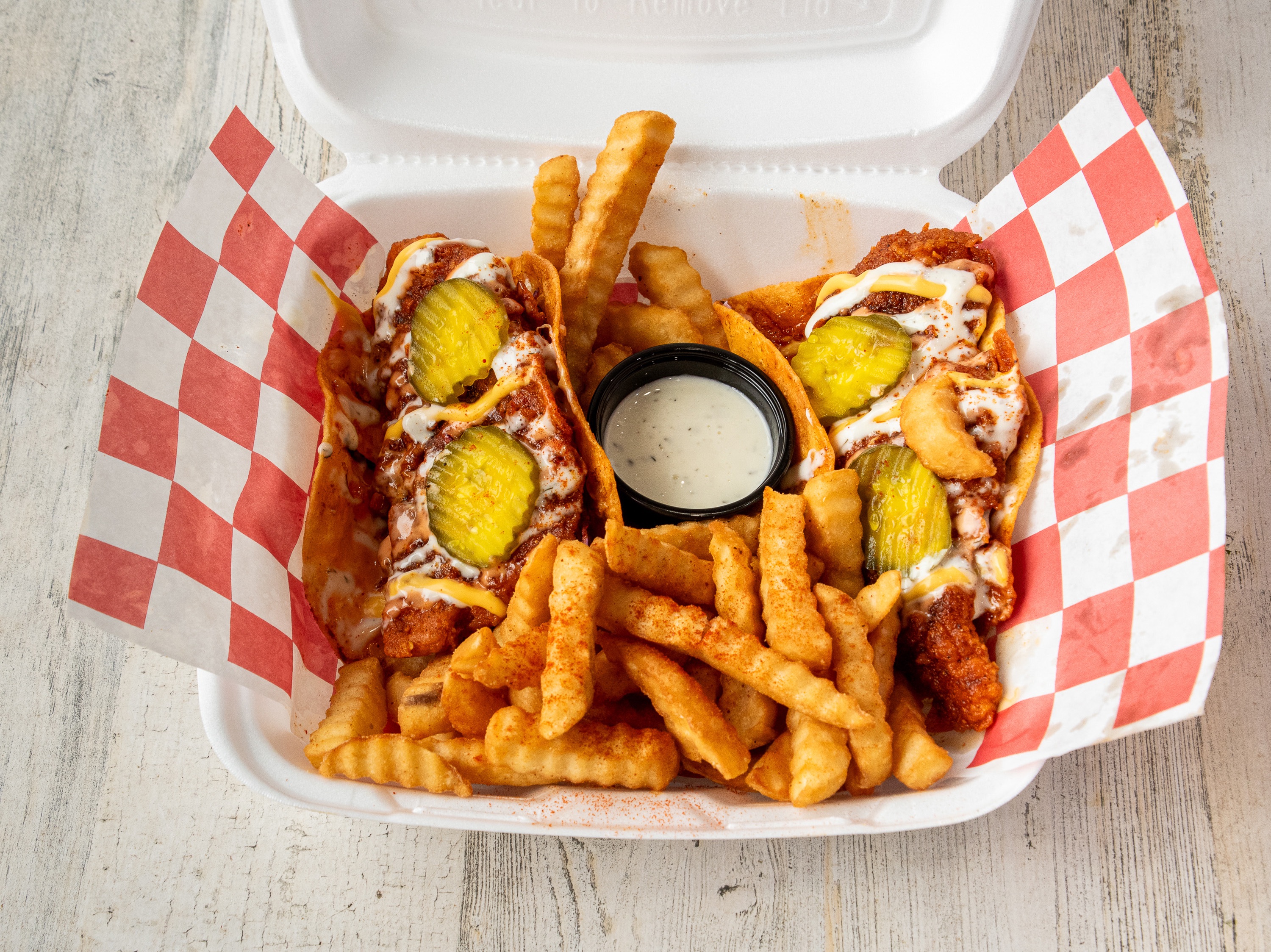 #12. Two tacos with fries