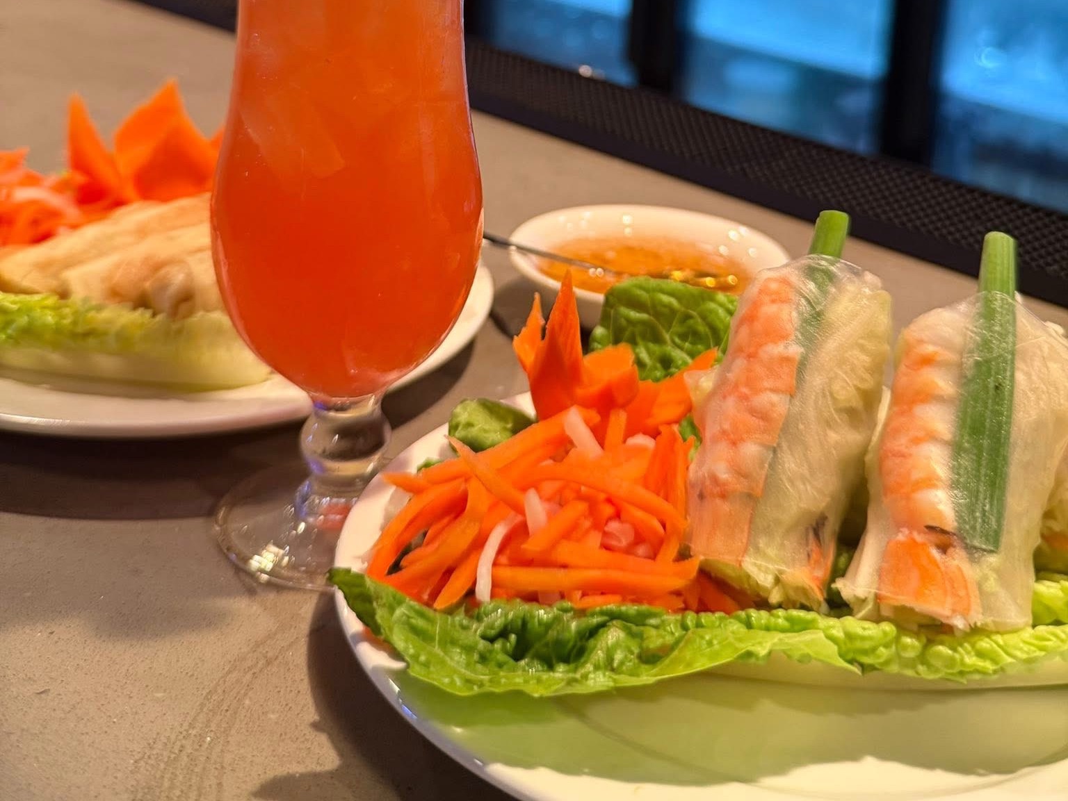 Fresh Shrimp Spring Rolls Party Tray 15 Rolls.