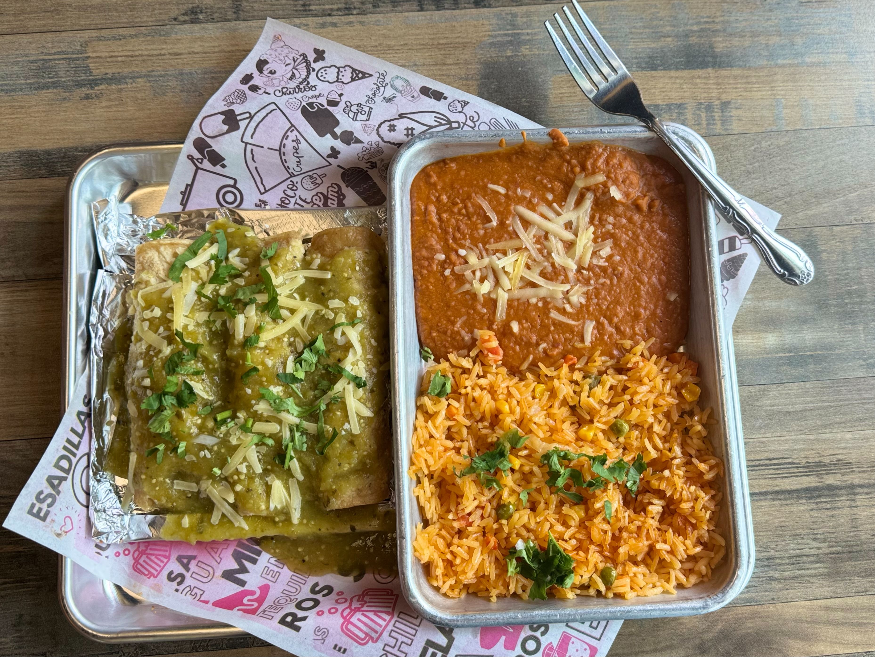 Enchiladas Verdes.