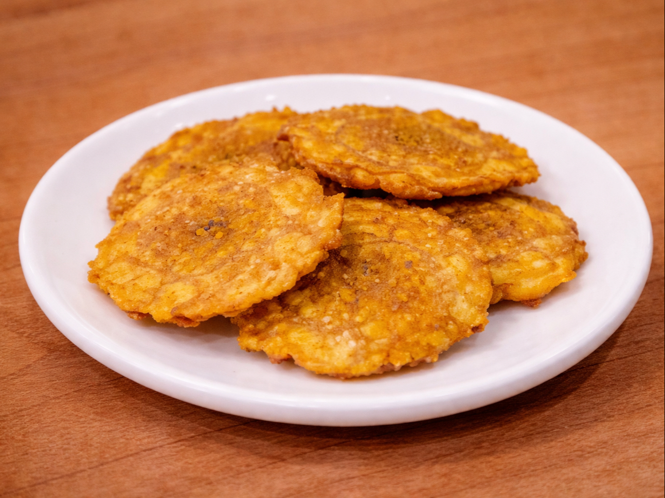 Fried Green Plantains / Tostones.