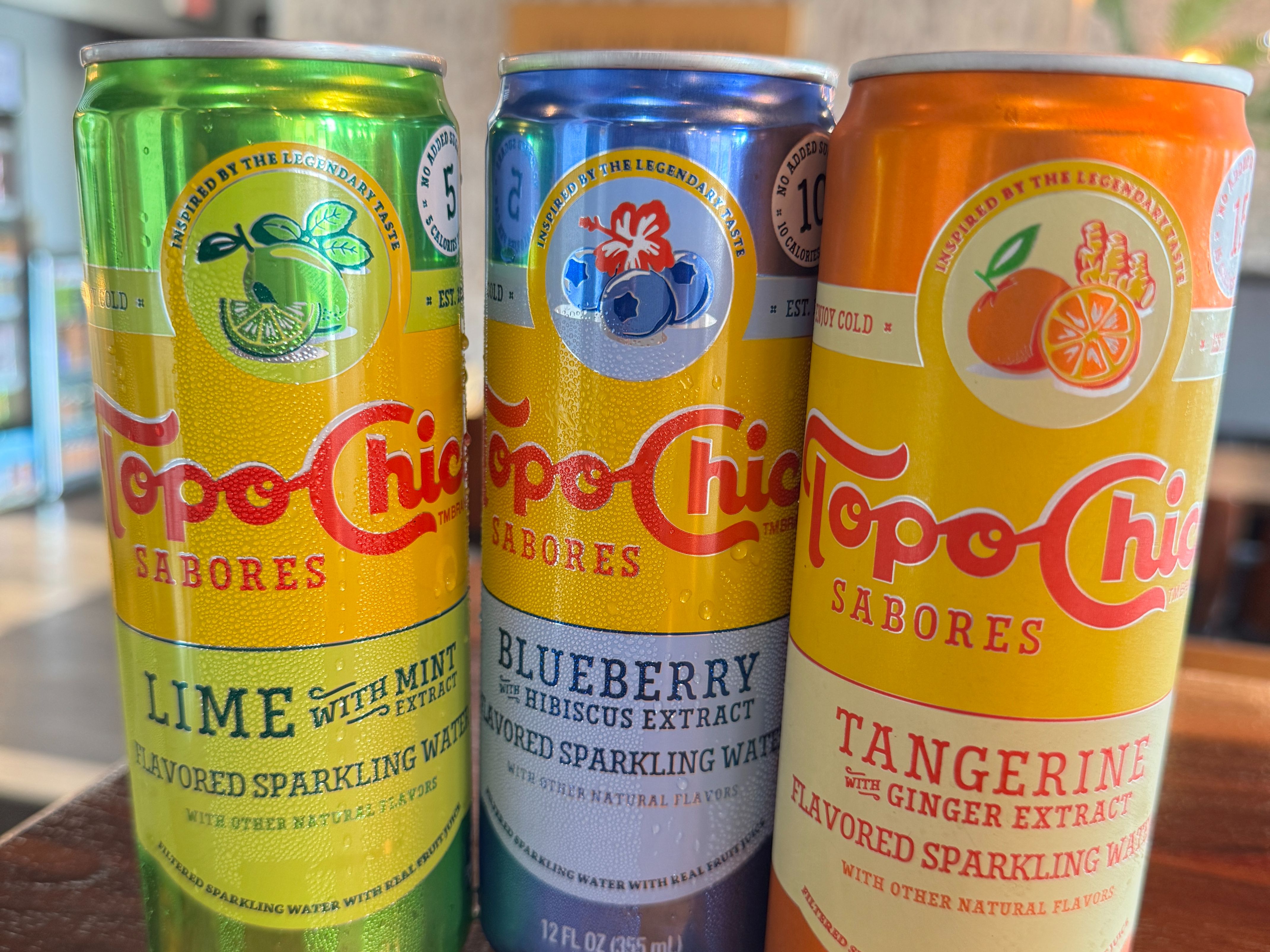 Topo Chico Tangerine with Ginger Extract.