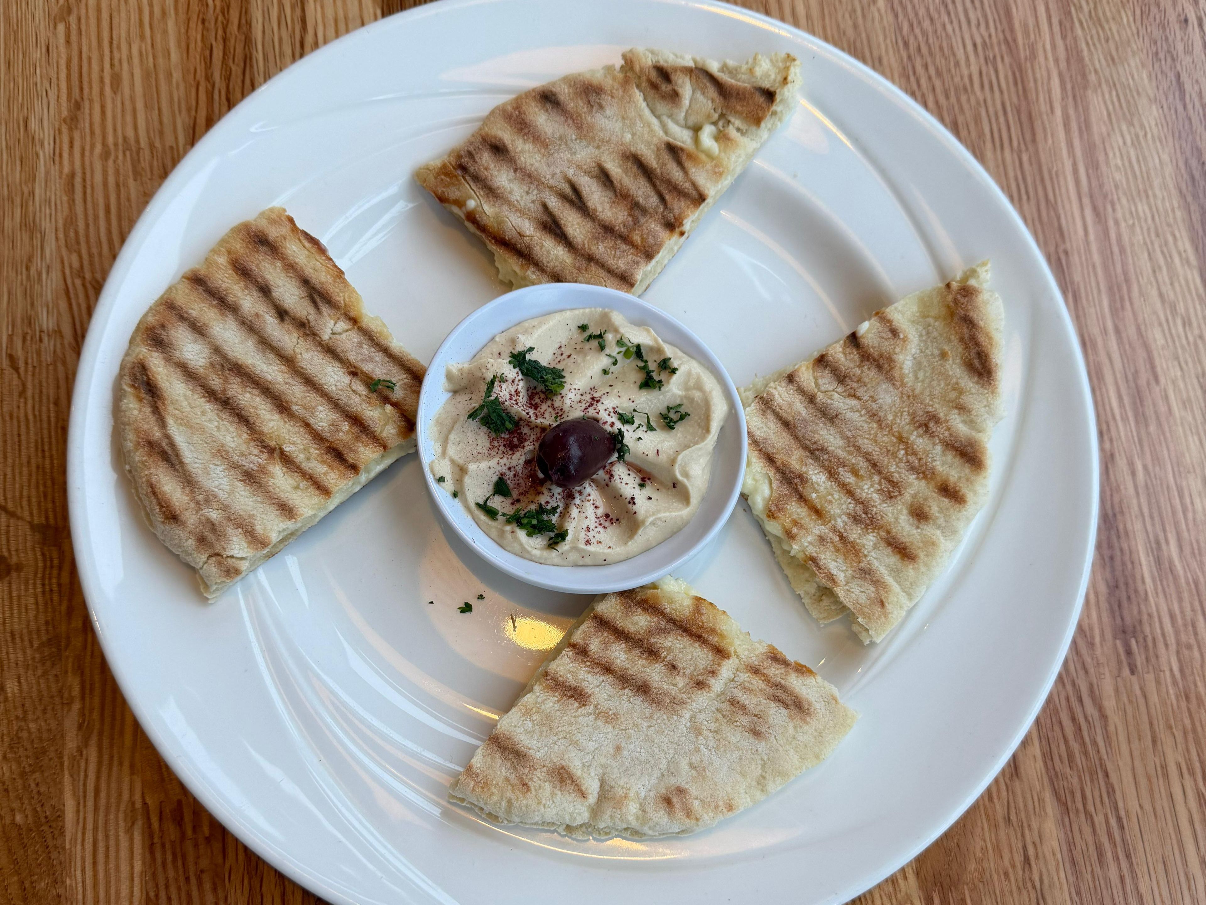 Feta Stuffed Pita.
