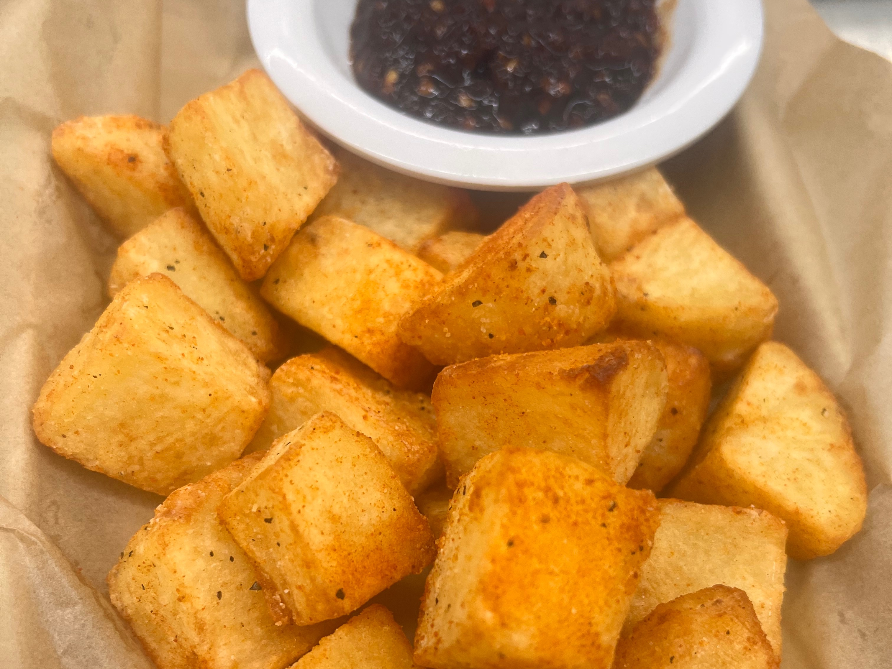 Fried Potatoes (GF)(NF)(DF)(V).