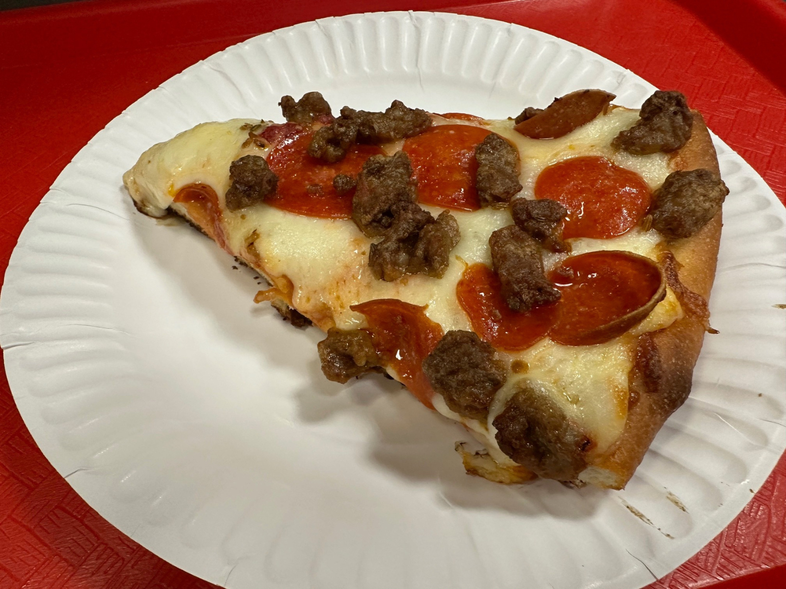 Chicago Slice: Pepperoni & Sausage.