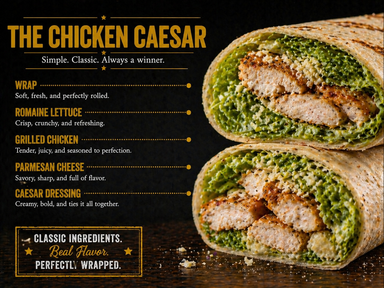 Chicken Caesar.